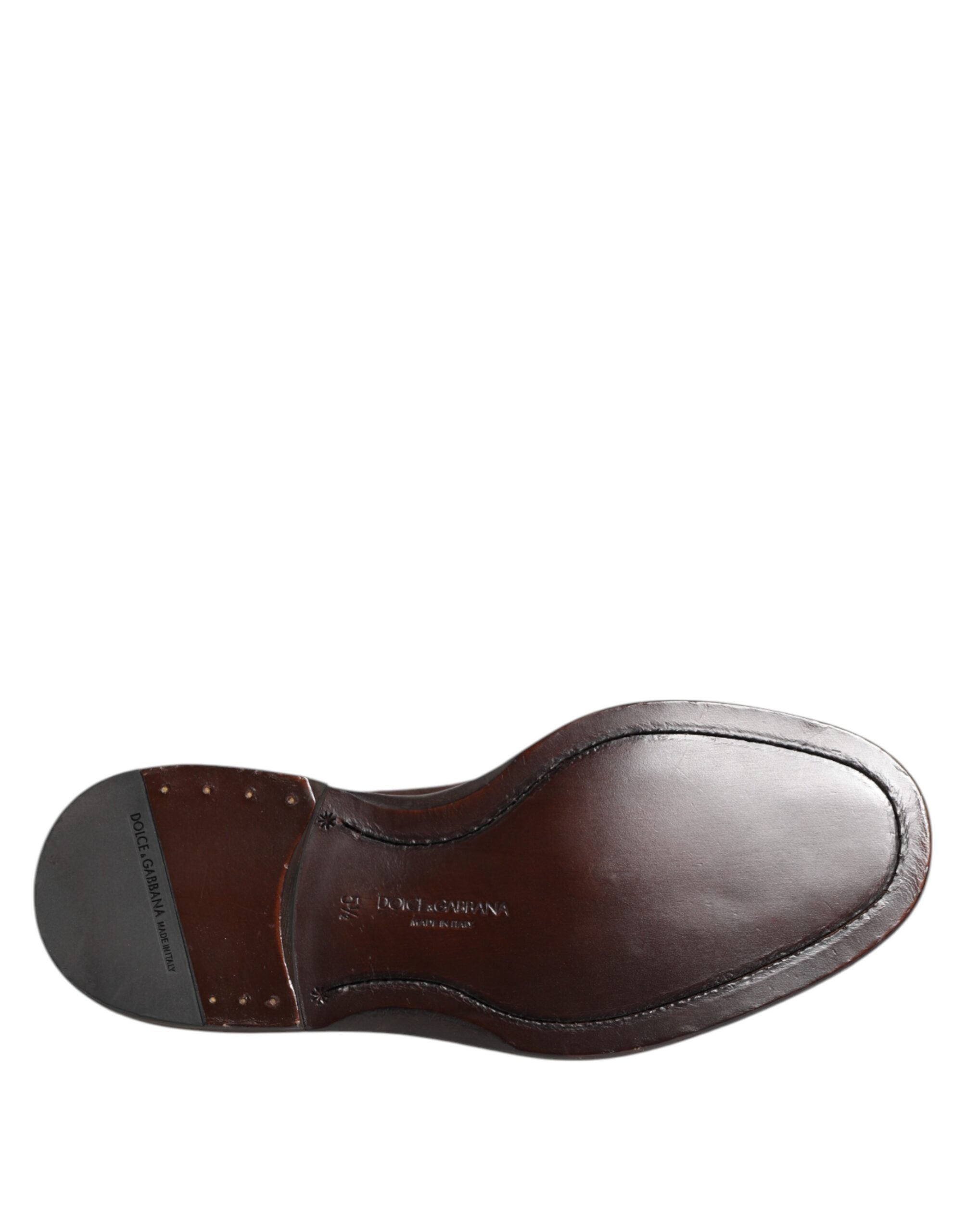 Dolce & Gabbana Brown Velvet Lace-Up Oxford Dress Shoes