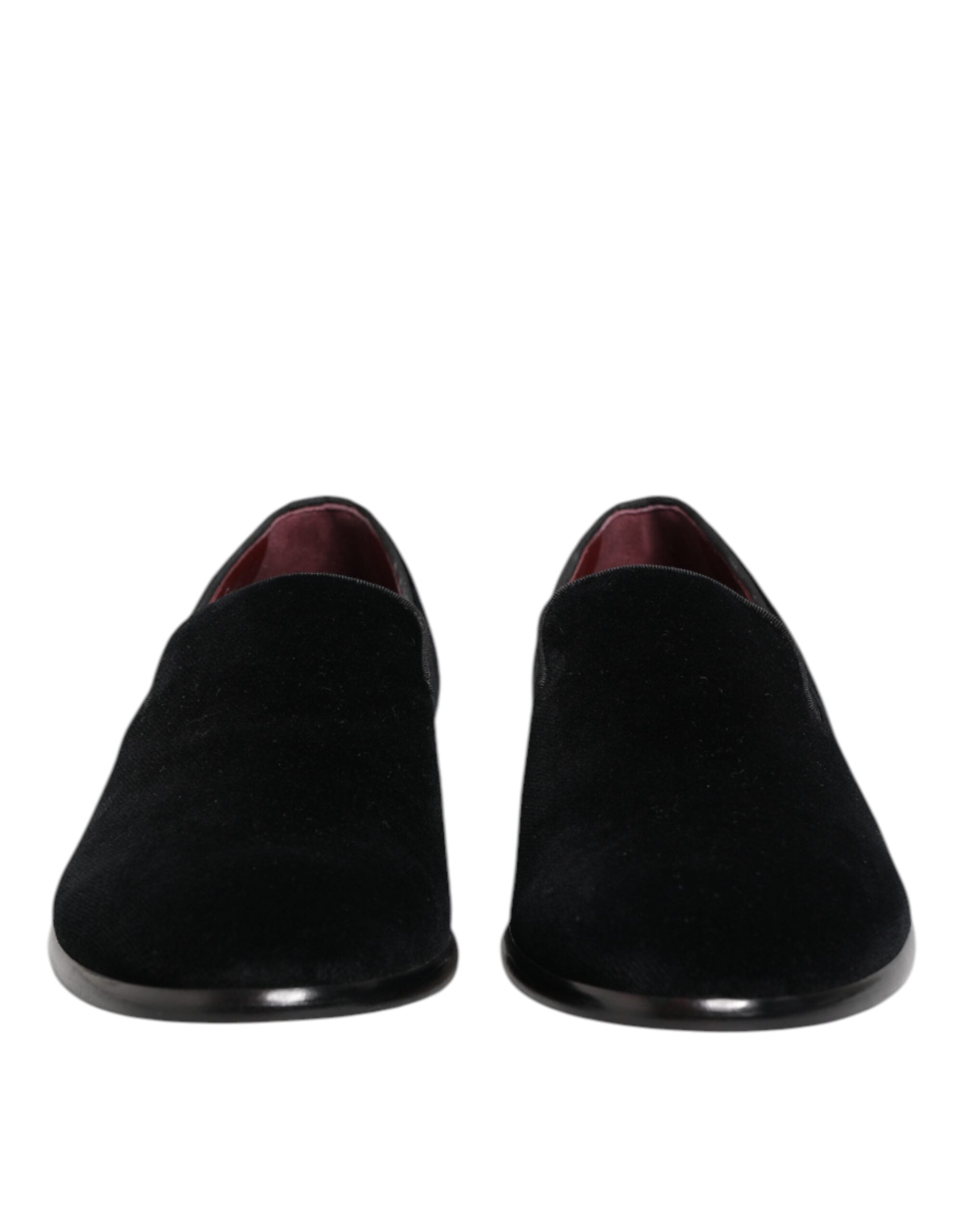 Dolce & Gabbana Zwarte Fluweel Loafers Formele Herenschoenen