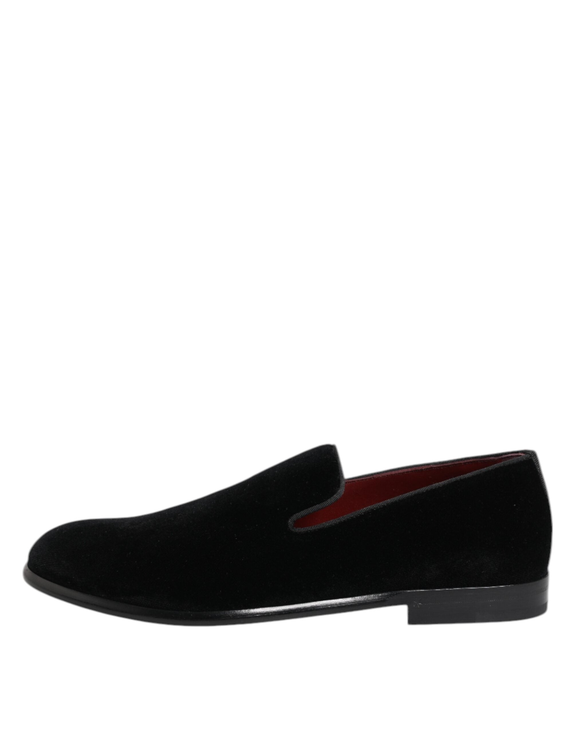 Dolce & Gabbana Zwarte Fluweel Loafers Formele Herenschoenen
