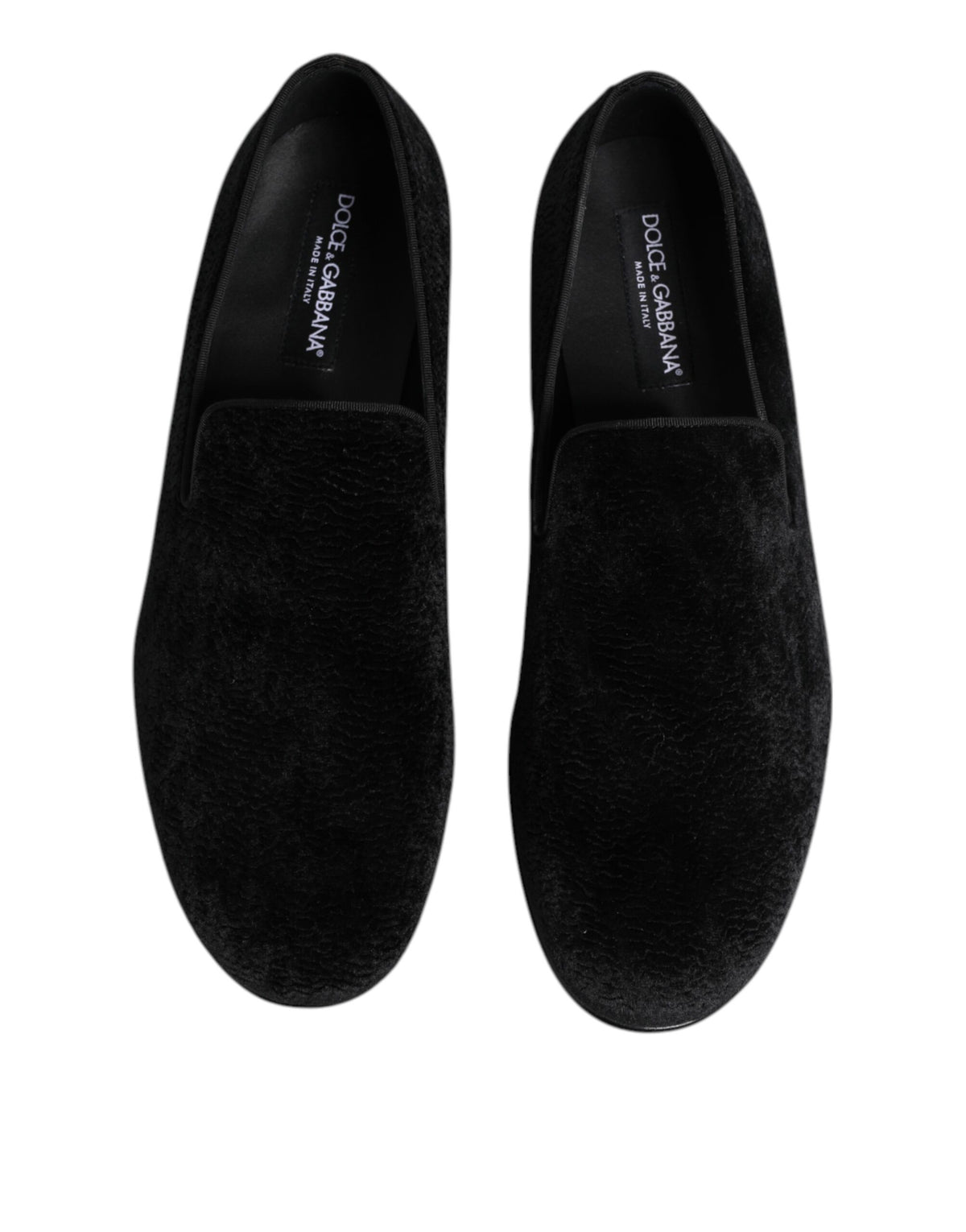 Dolce & Gabbana Zwarte Jacquard Loafers Nette Heren Jurkschoenen