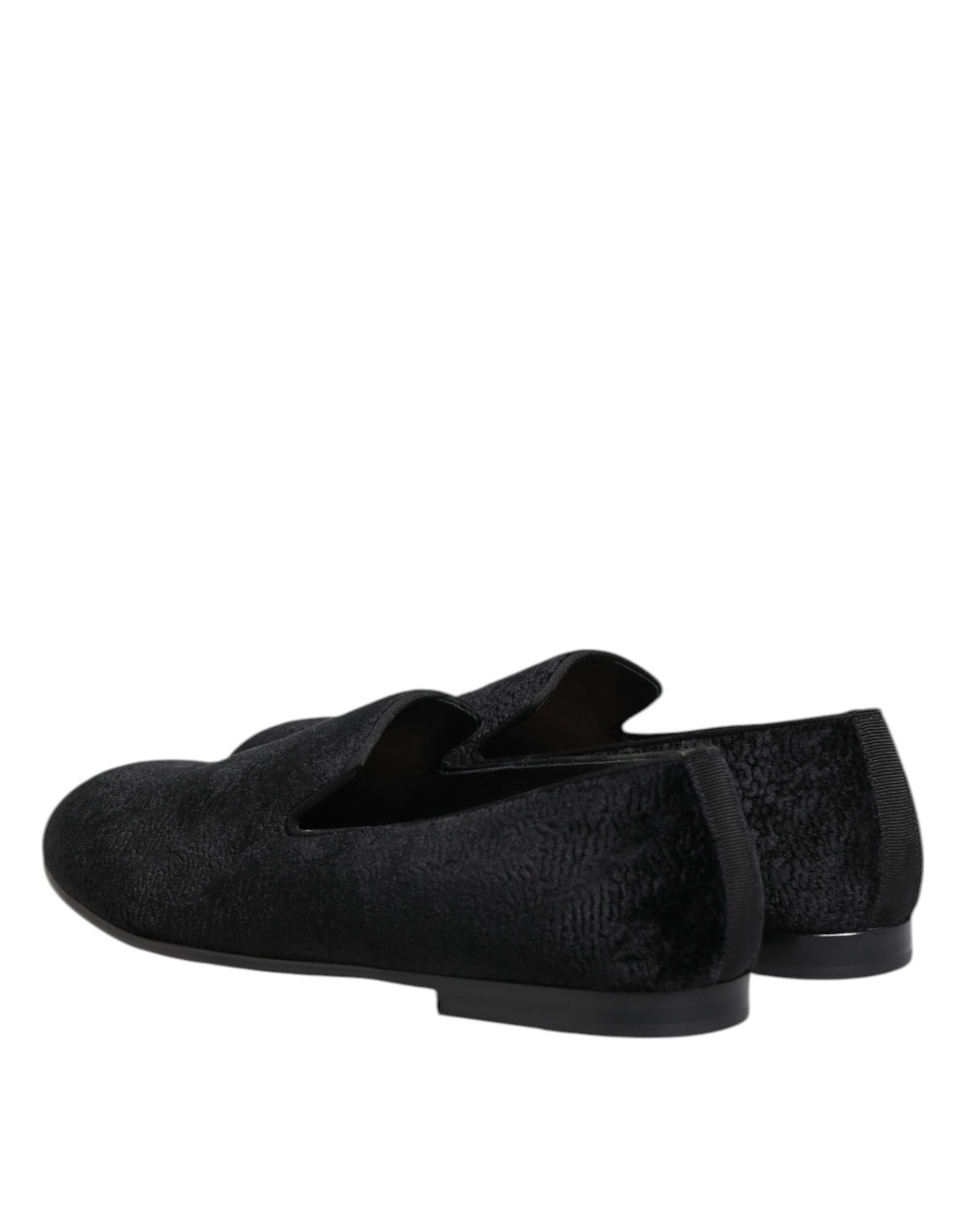 Dolce & Gabbana Zwarte Jacquard Loafers Nette Heren Jurkschoenen