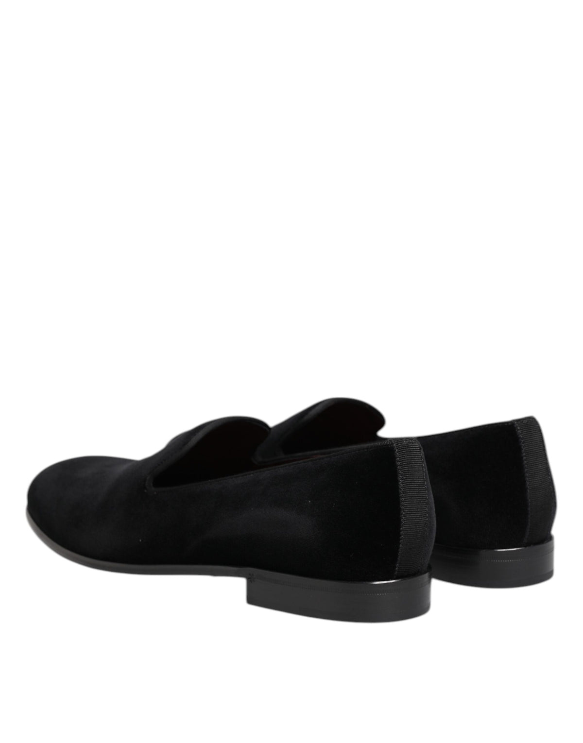 Dolce & Gabbana Zwarte Fluweel Instappers Heren Formele Schoenen