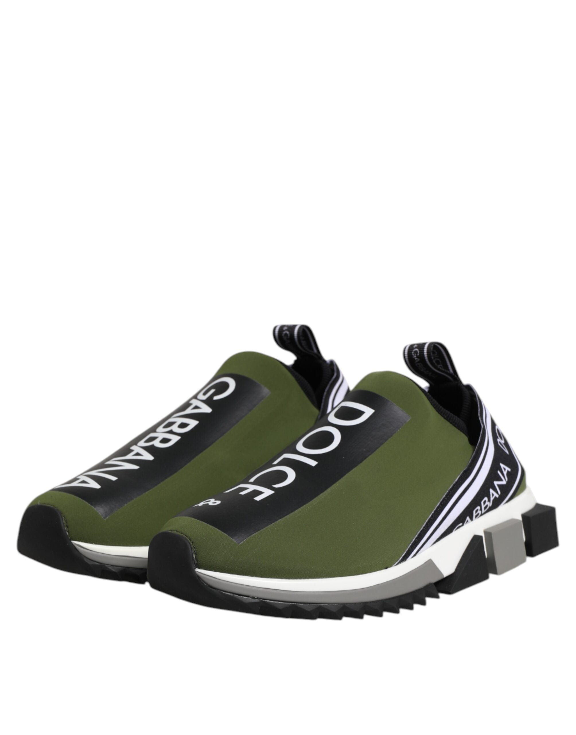 Dolce & Gabbana Green Logo Low Top Sorrento Men Sneakers Shoes