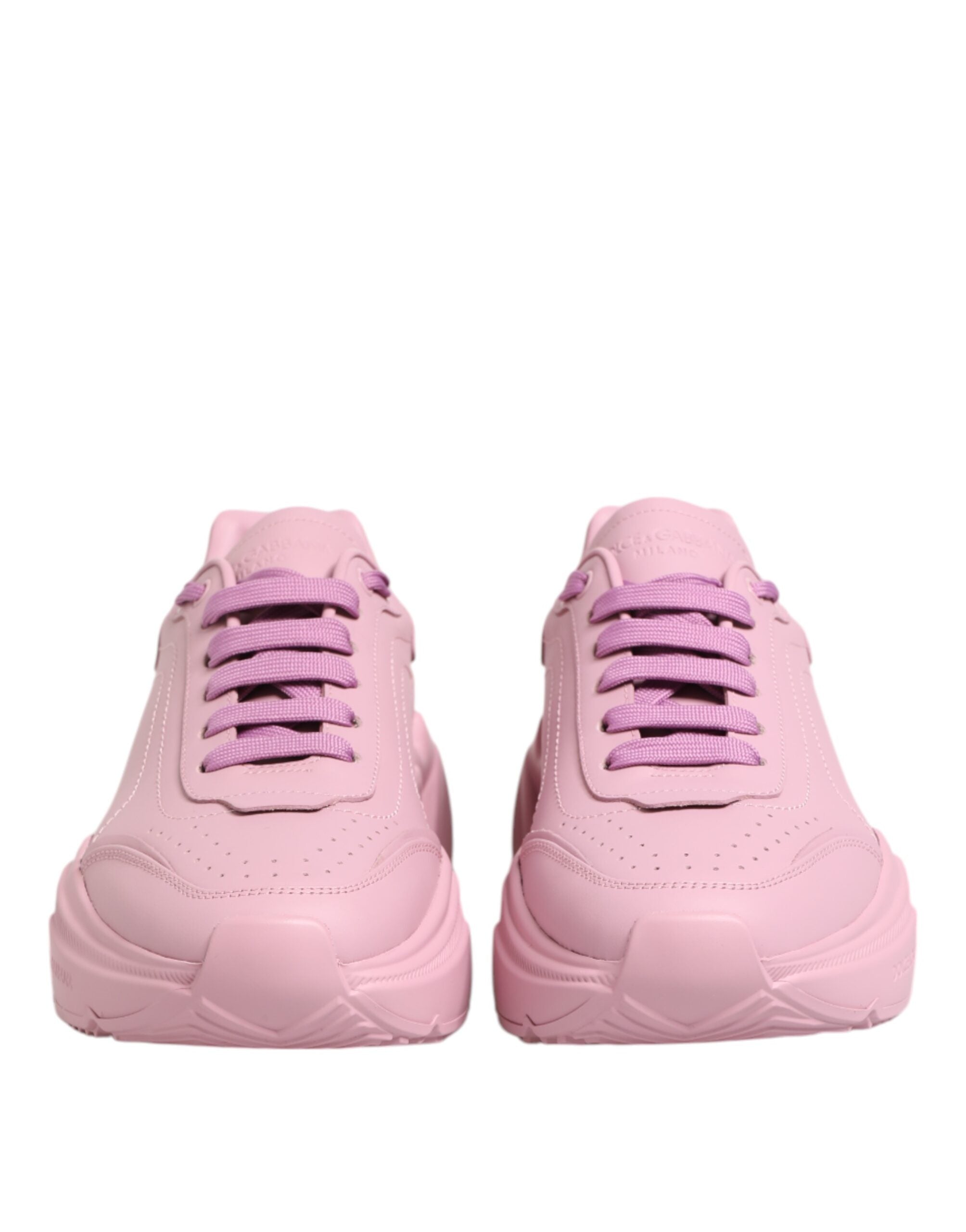 Dolce & Gabbana Roze Leren Daymaster Lage Sneakers Schoenen