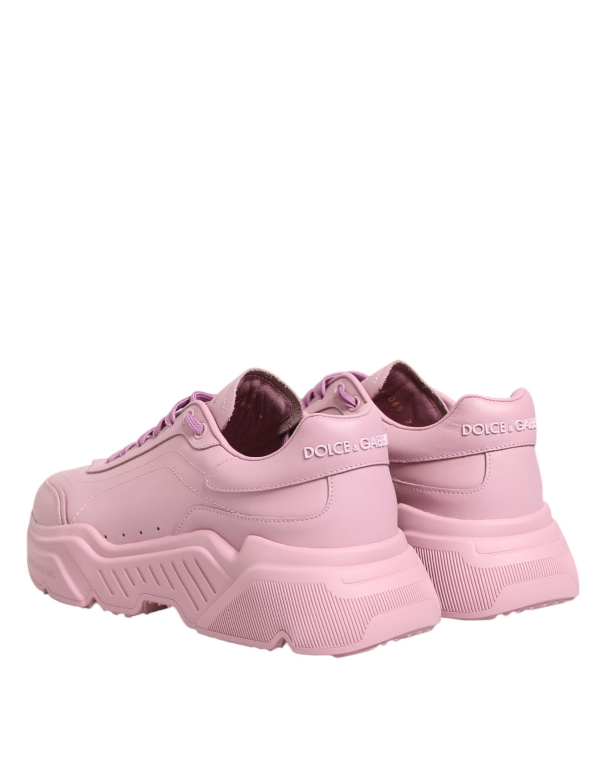 Dolce & Gabbana Roze Leren Daymaster Lage Sneakers Schoenen