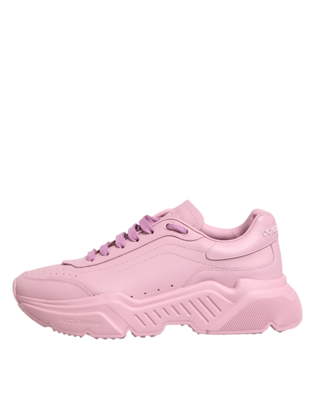 Dolce & Gabbana Roze Leren Daymaster Lage Sneakers Schoenen