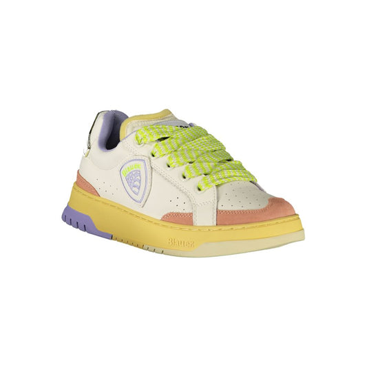 Blauer White Polyurethane Women's Sneaker