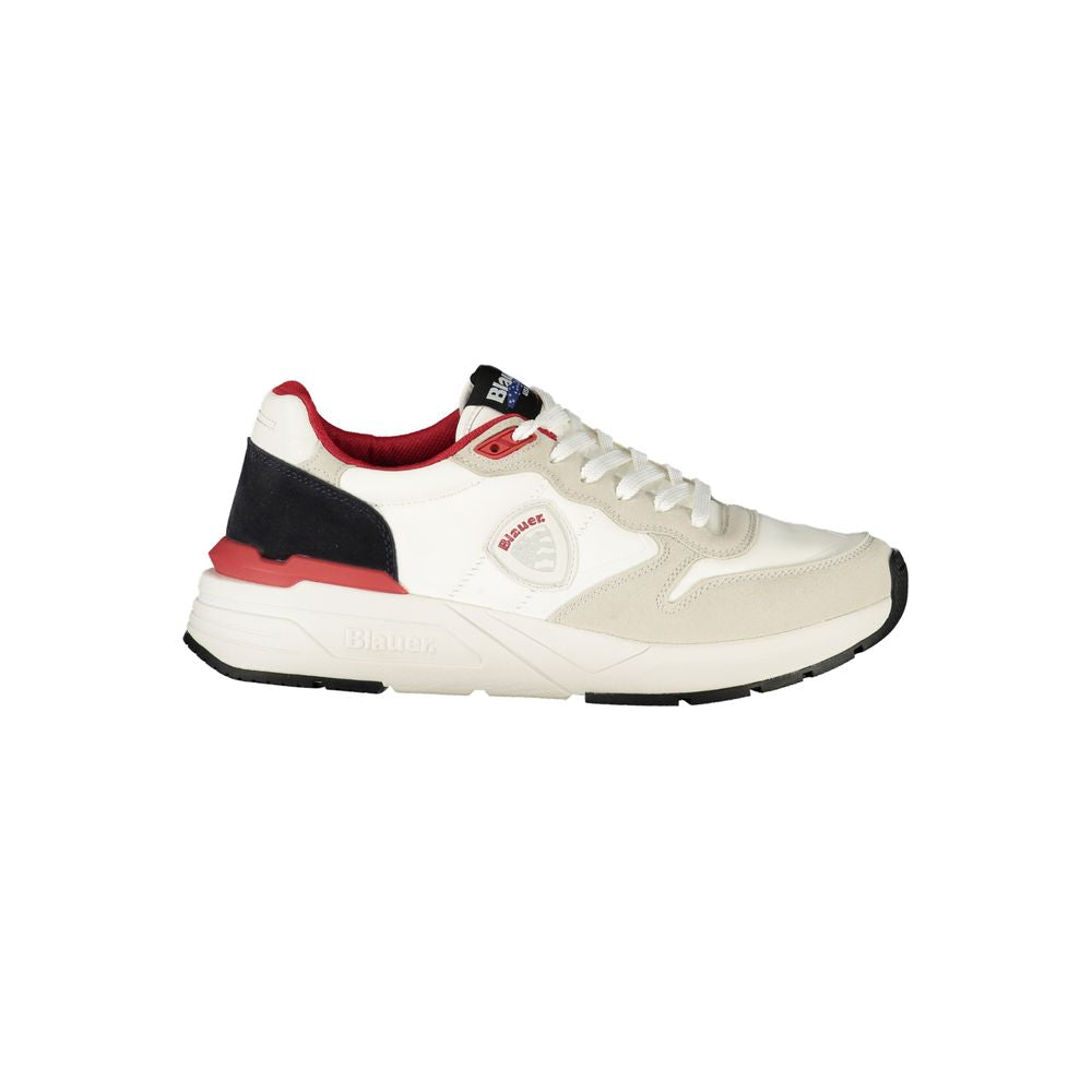 Blauer White Polyurethane Men's Sneaker