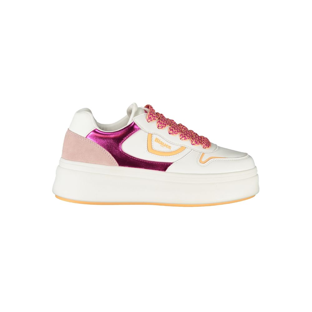 Blauer White Polyurethane Women's Sneaker