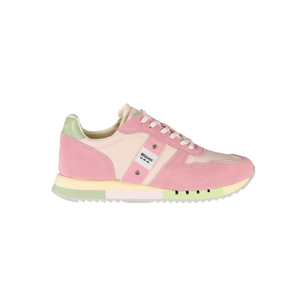 Blue Pink Polyurethane Women's Sneaker