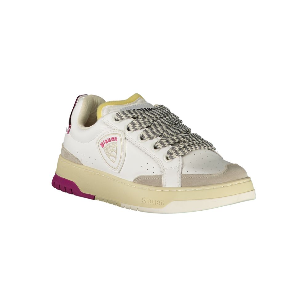 Blauer White Polyurethane Women's Sneaker