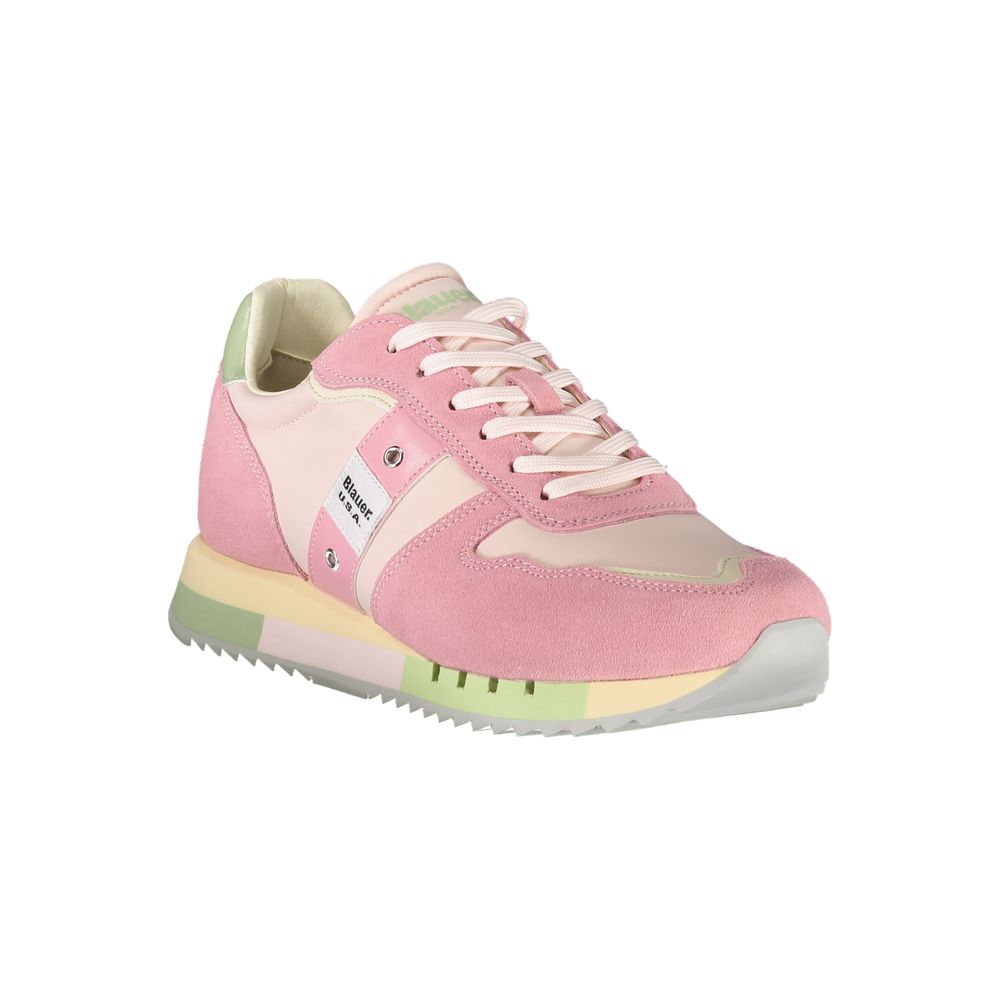 Blue Pink Polyurethane Women's Sneaker