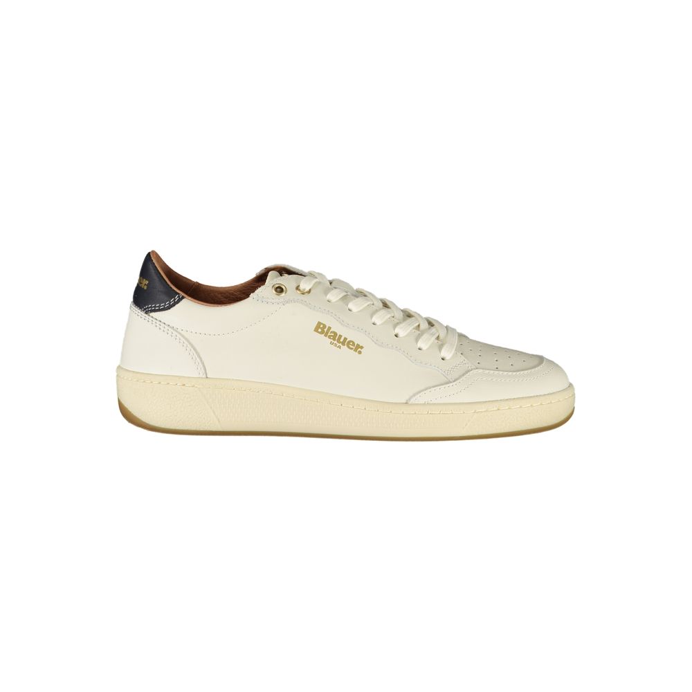 Blauer White Leather Women's Sneaker