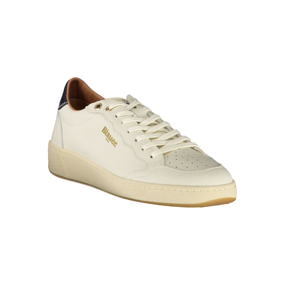 Blauer White Leather Women's Sneaker