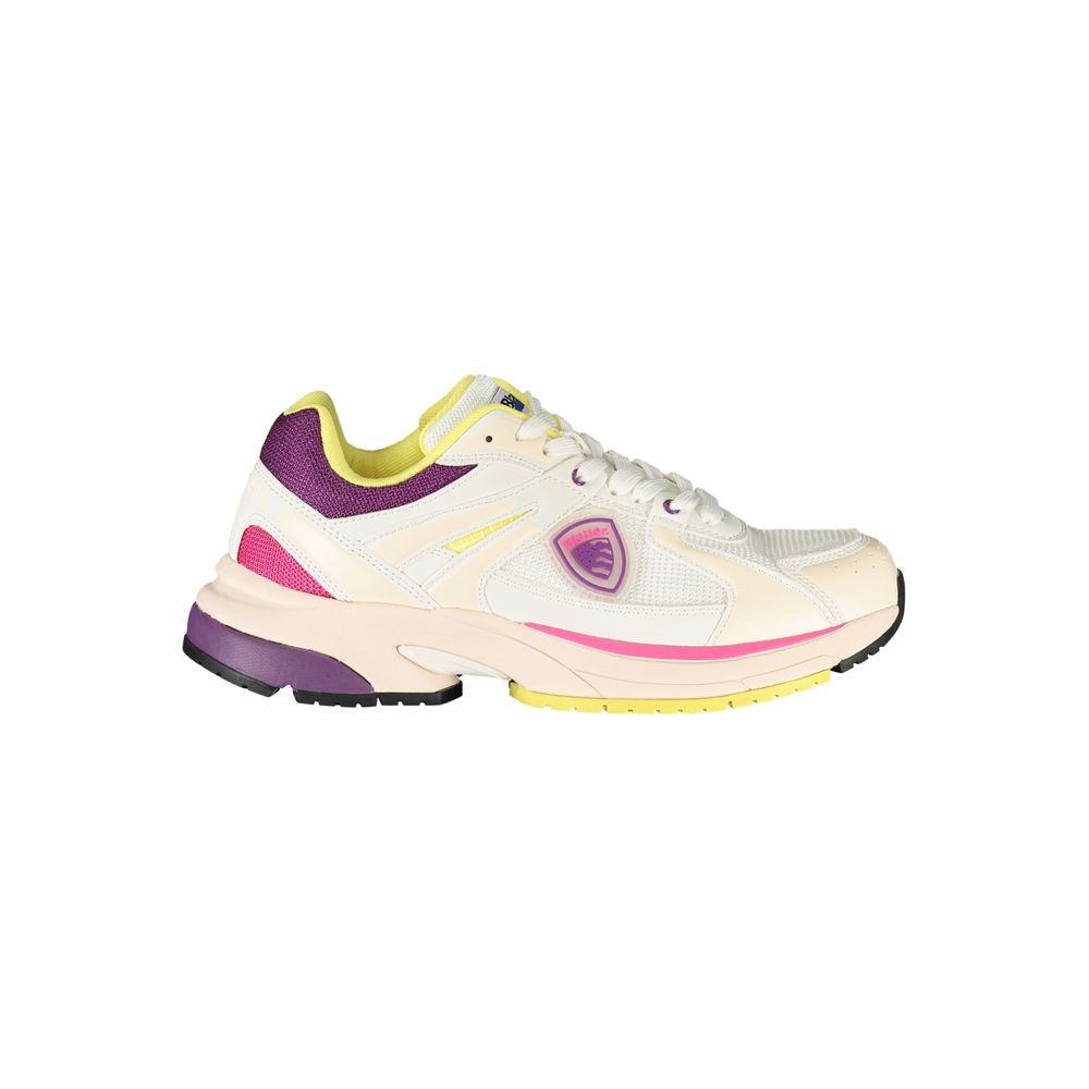 Blauer White Polyurethane Women's Sneaker