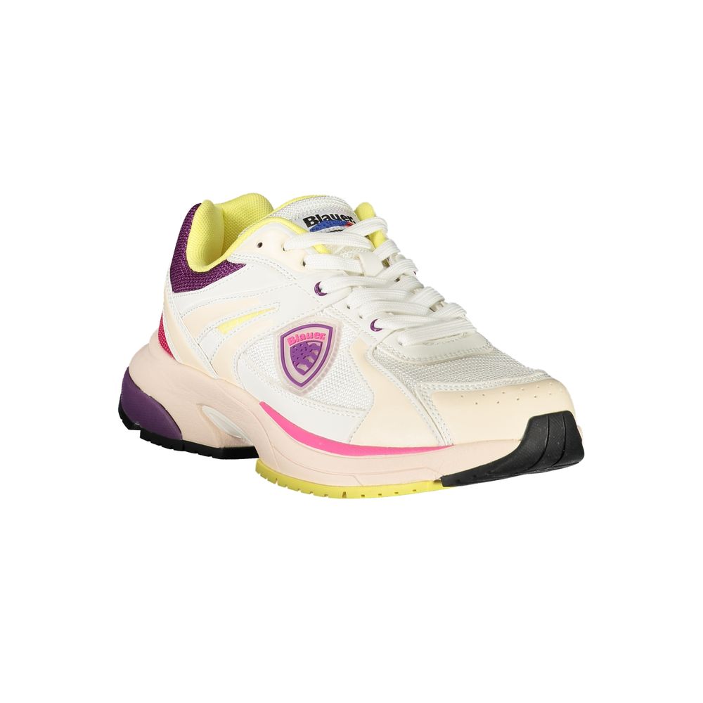 Blauer White Polyurethane Women's Sneaker