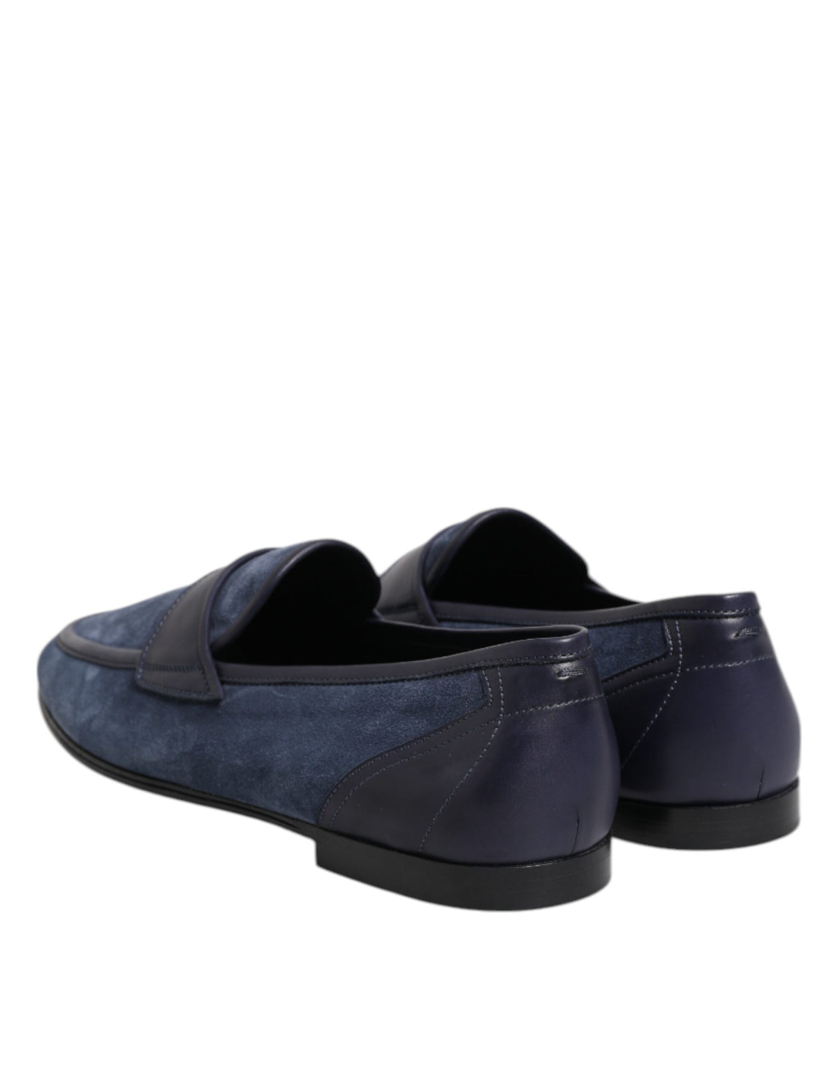Dolce & Gabbana Blauwe Suède Leren Instappers Mokkasins