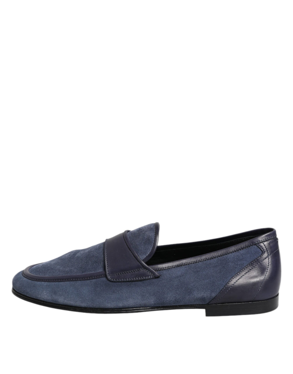 Dolce & Gabbana Blauwe Suède Leren Instappers Mokkasins