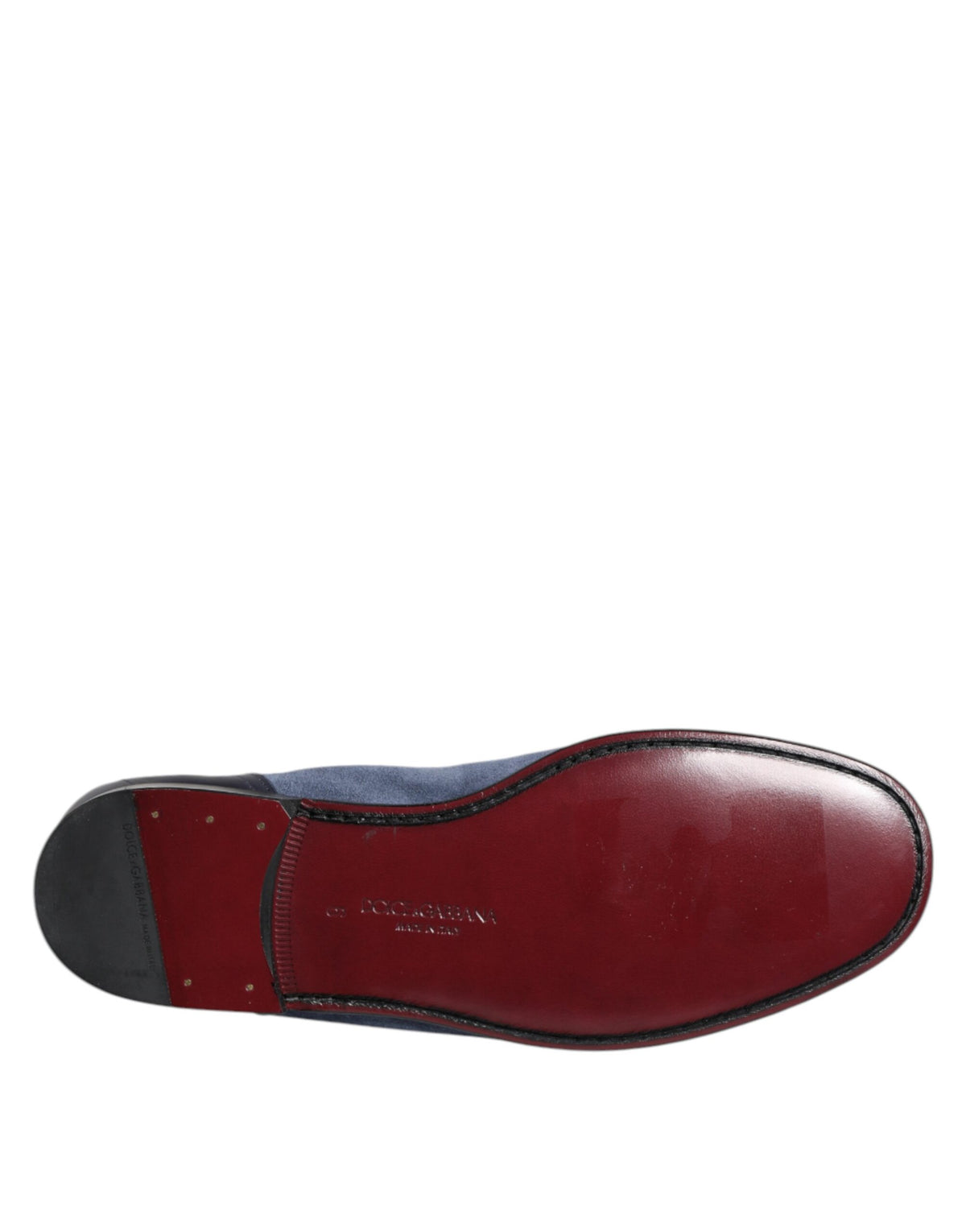 Dolce & Gabbana Blauwe Suède Leren Instappers Mokkasins
