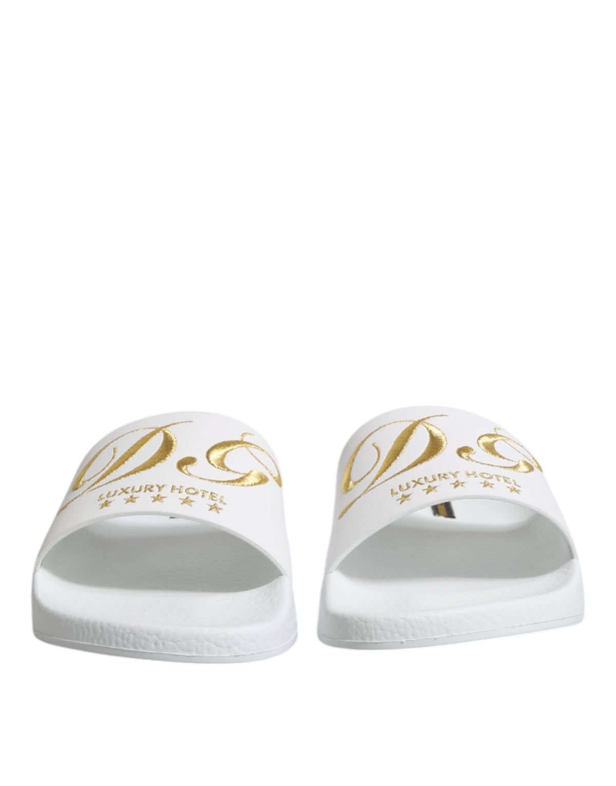 Dolce & Gabbana Witte Leren Slippers Sandalen Strandkleding Schoenen