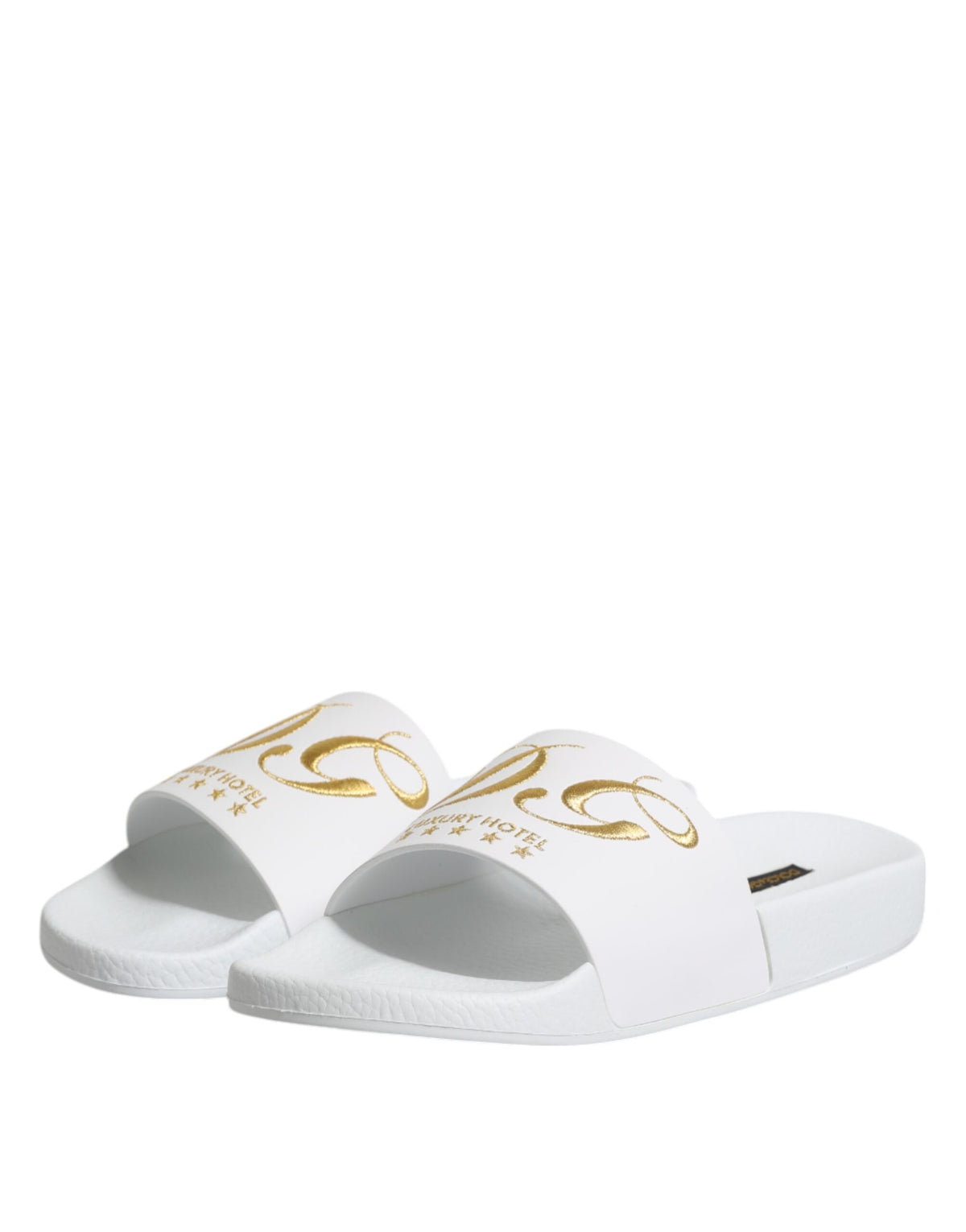 Dolce & Gabbana Witte Leren Slippers Sandalen Strandkleding Schoenen