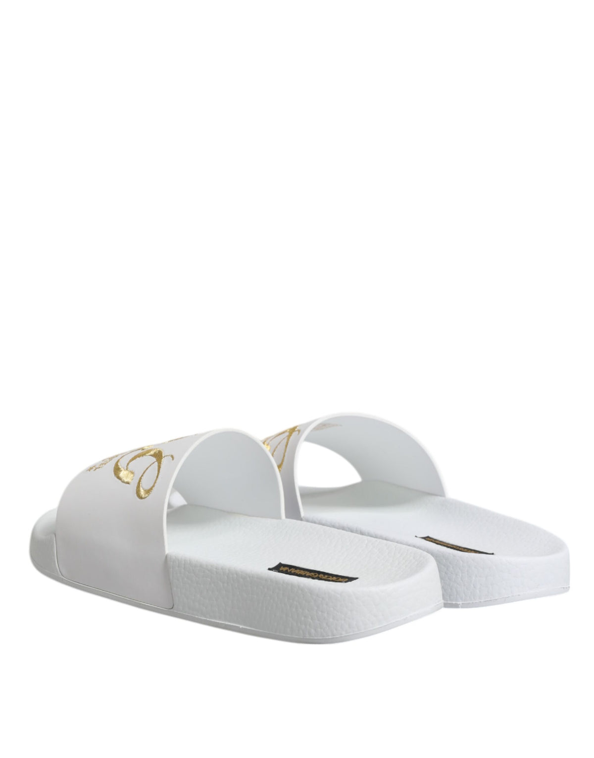 Dolce & Gabbana Witte Leren Slippers Sandalen Strandkleding Schoenen