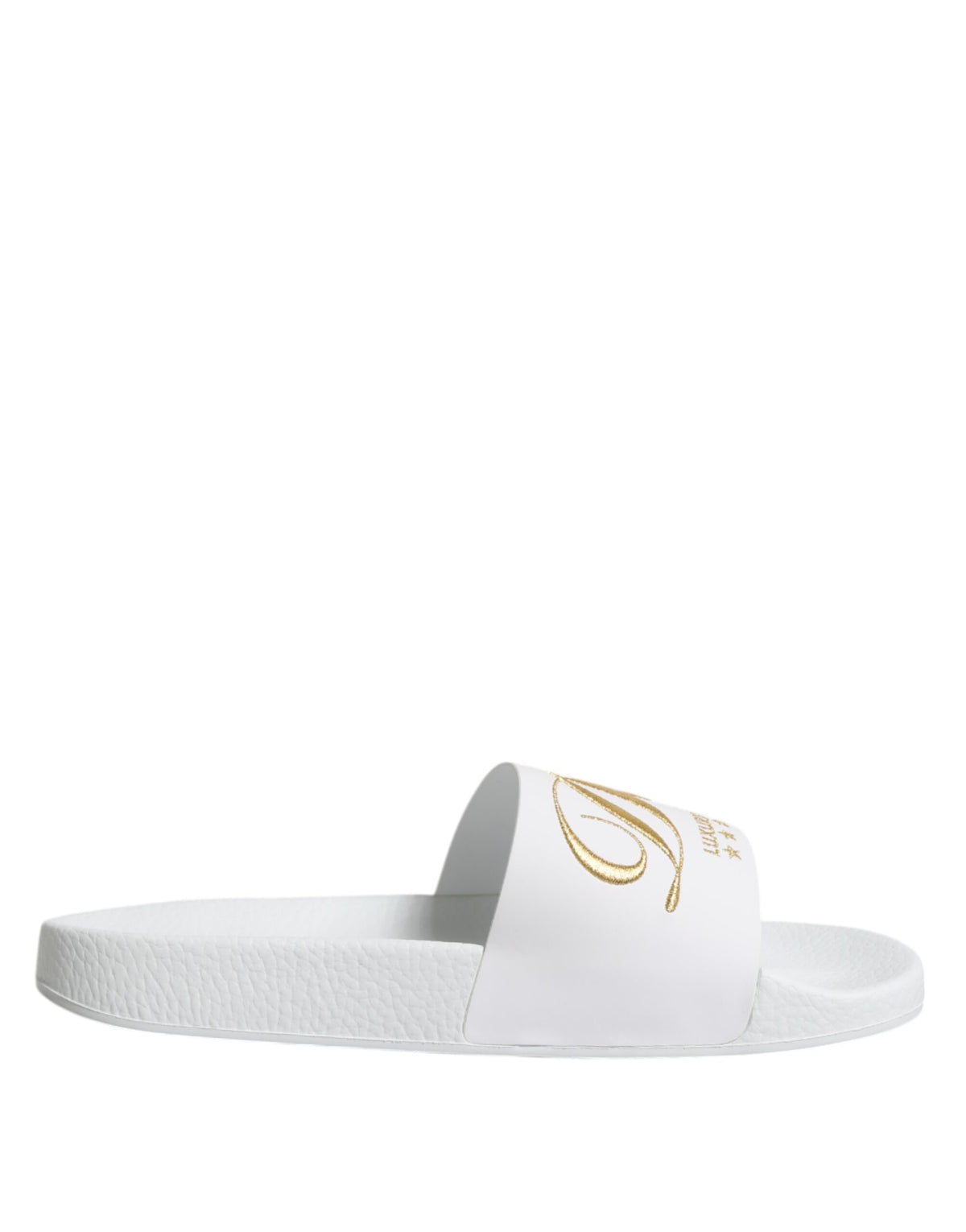 Dolce & Gabbana Witte Leren Slippers Sandalen Strandkleding Schoenen