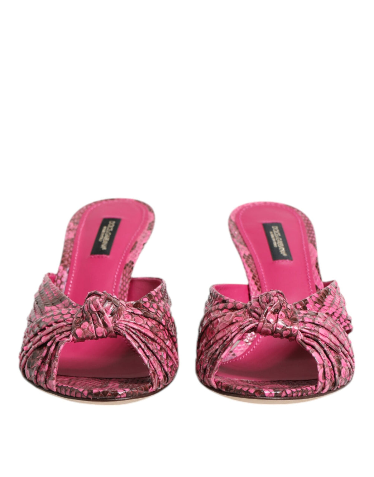 Dolce & Gabbana roze leren muiltjes met hakken en sandalen