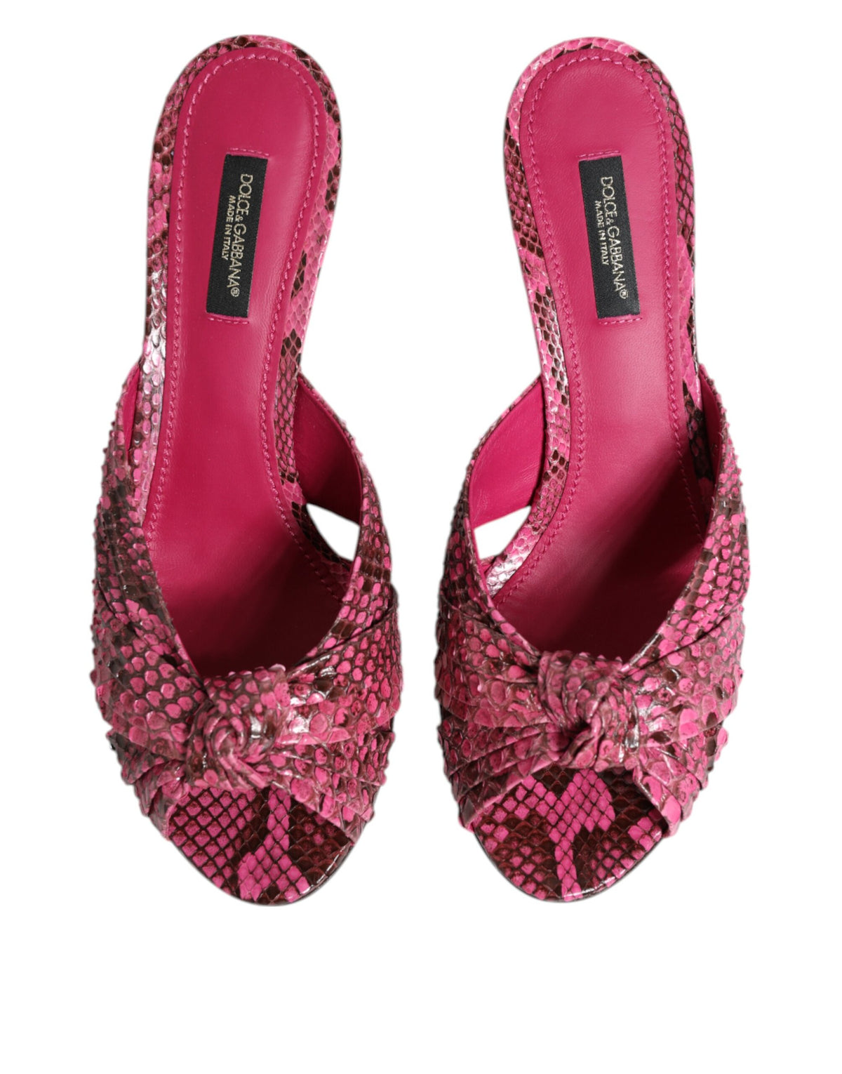 Dolce & Gabbana roze leren muiltjes met hakken en sandalen