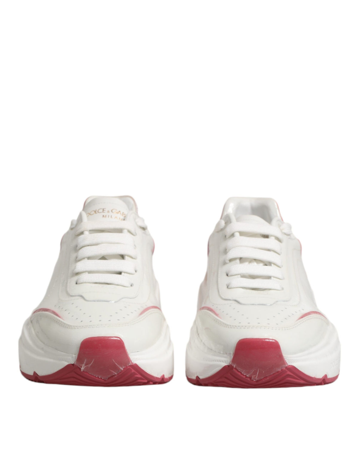 Dolce & Gabbana Wit Roze Daymaster Lage Sneakers Schoenen