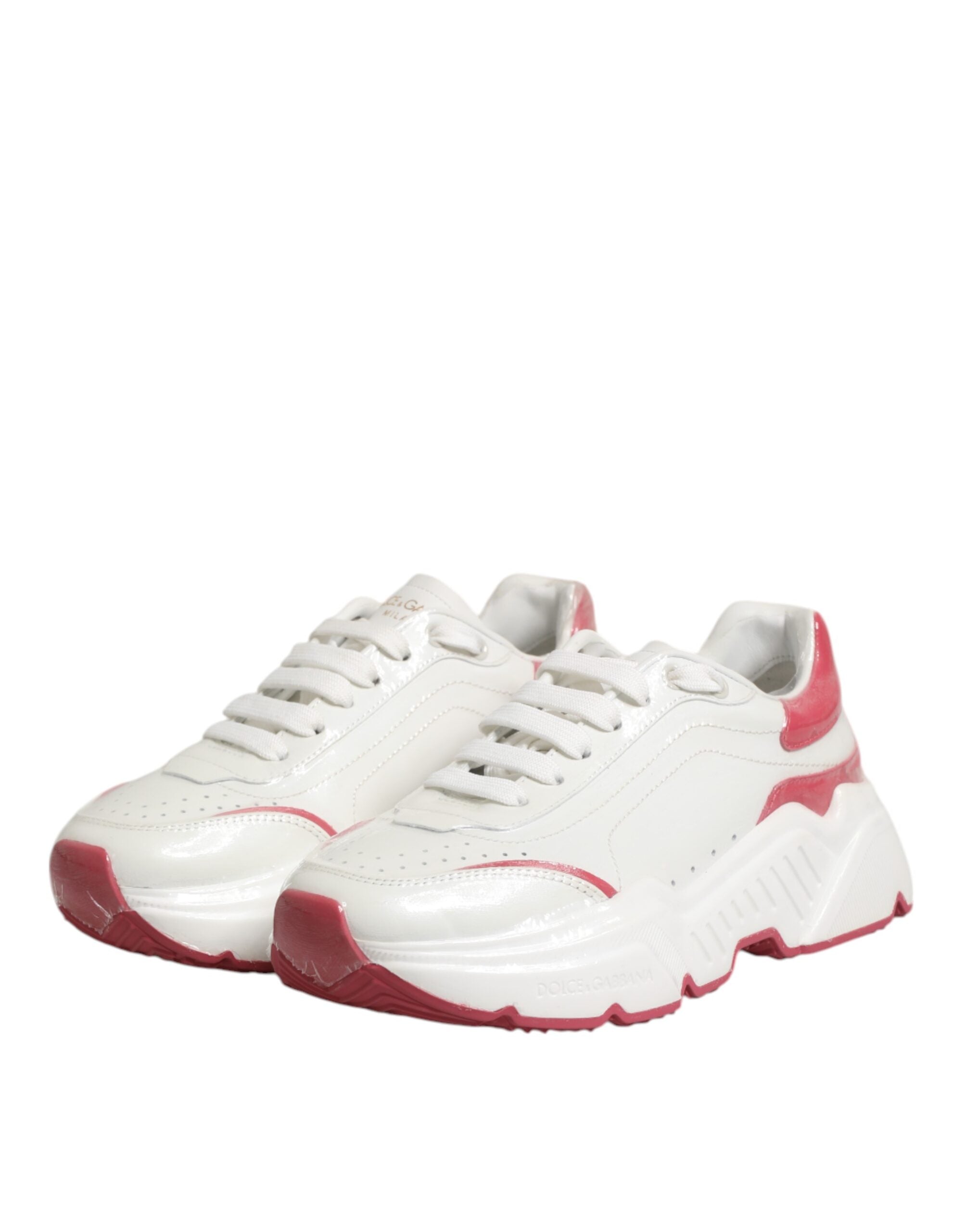 Dolce & Gabbana Wit Roze Daymaster Lage Sneakers Schoenen