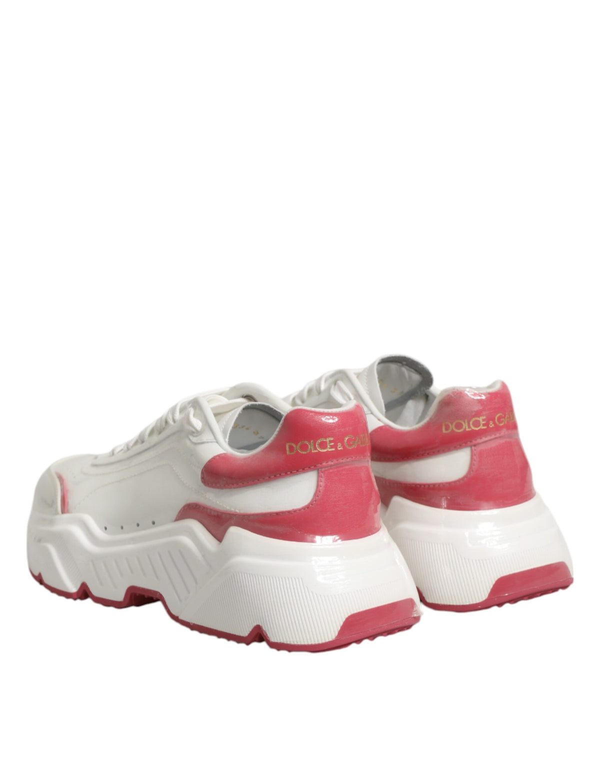 Dolce & Gabbana Wit Roze Daymaster Lage Sneakers Schoenen