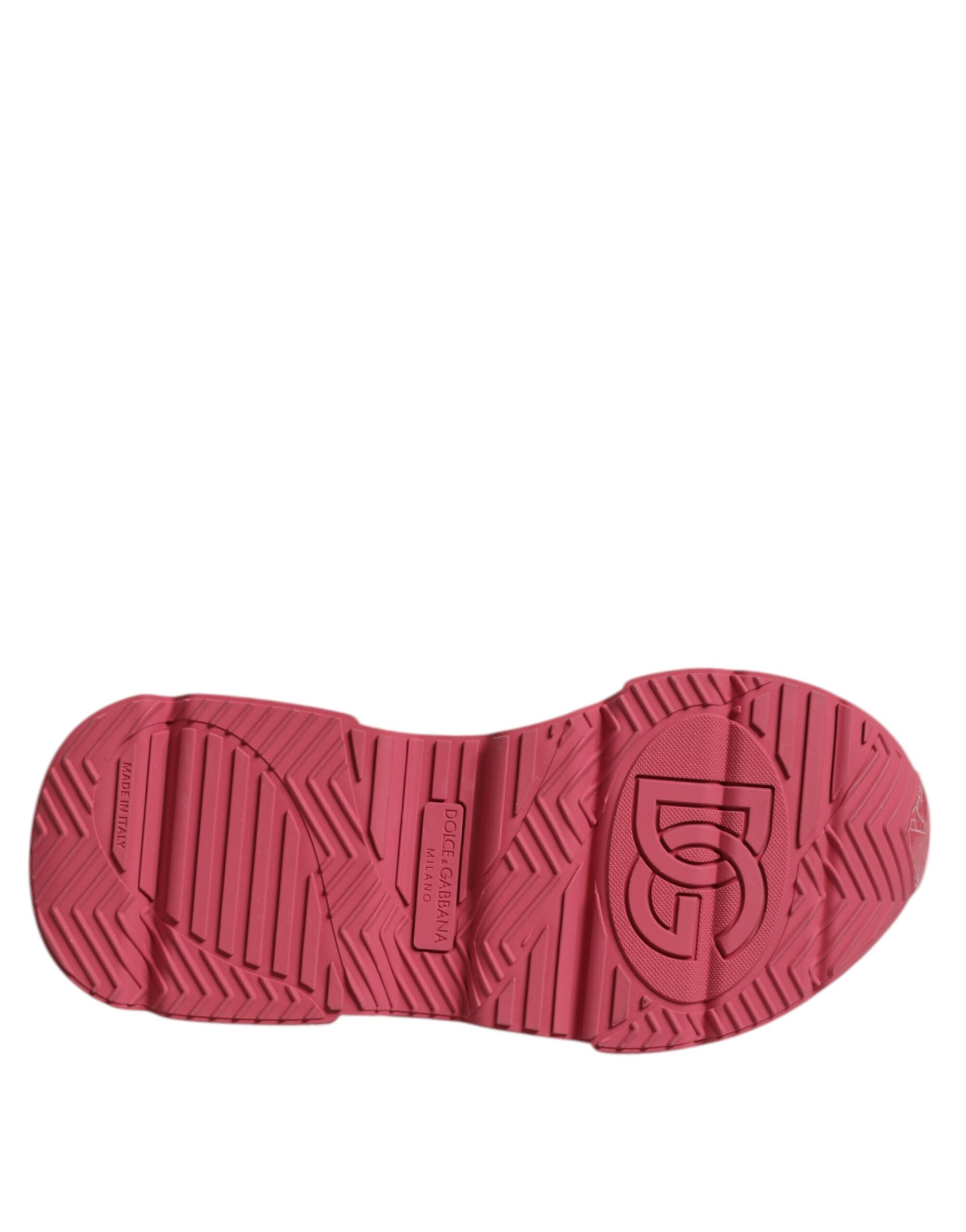 Dolce & Gabbana Wit Roze Daymaster Lage Sneakers Schoenen