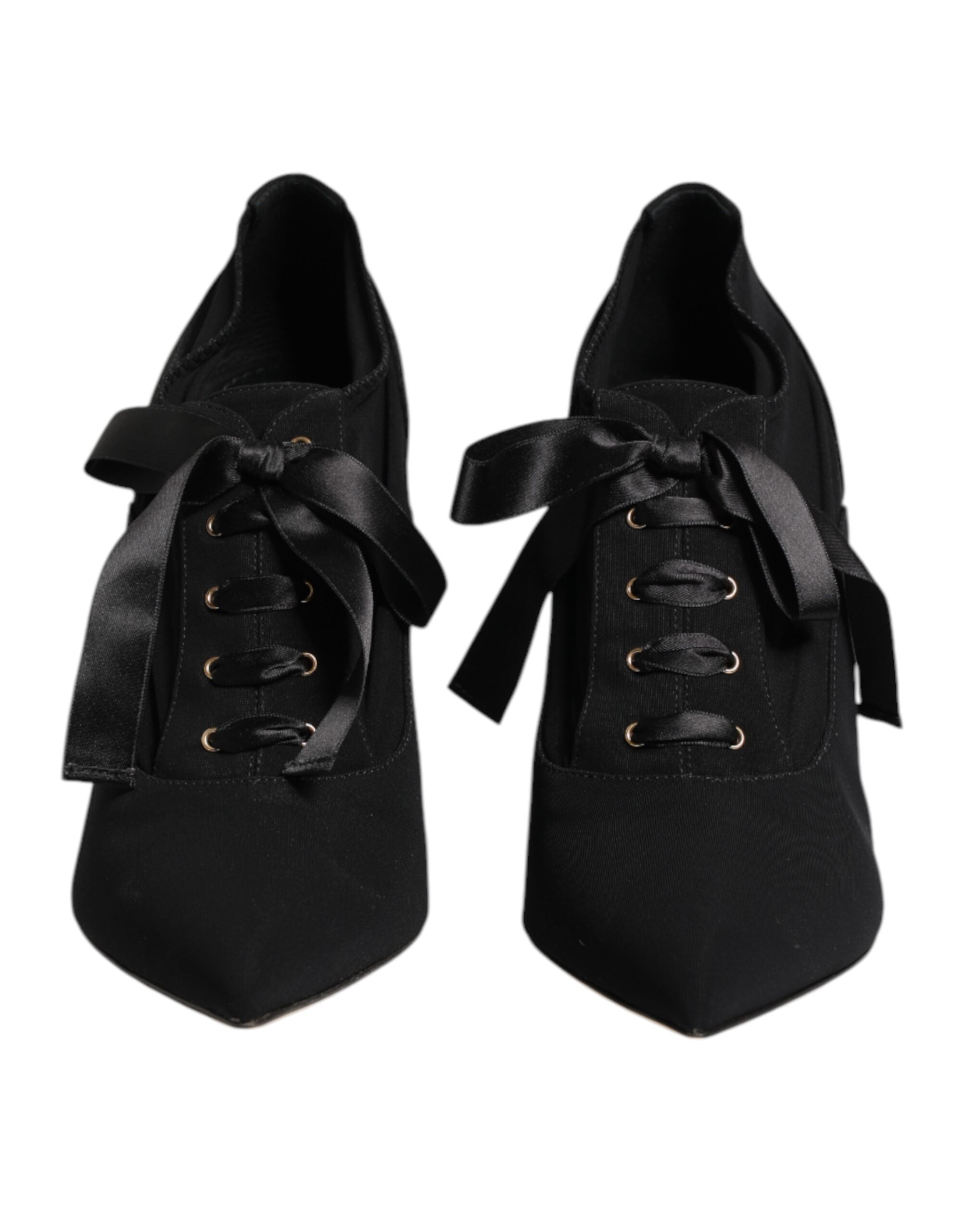 Dolce & Gabbana Zwarte Veterschoenen met Stilettohakken Pumps Schoenen