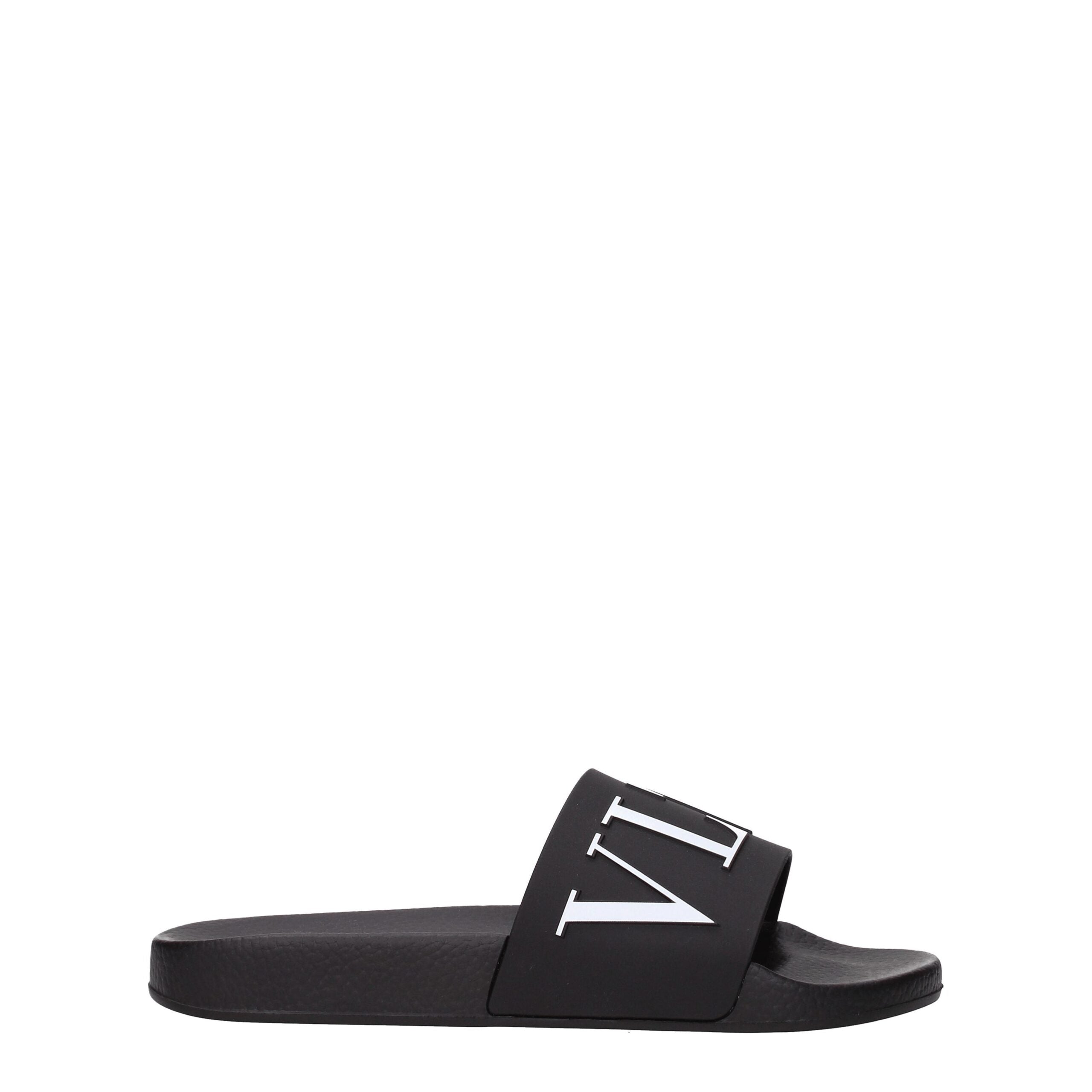 Valentino Garavani Zwarte Katoenen Pantoffels