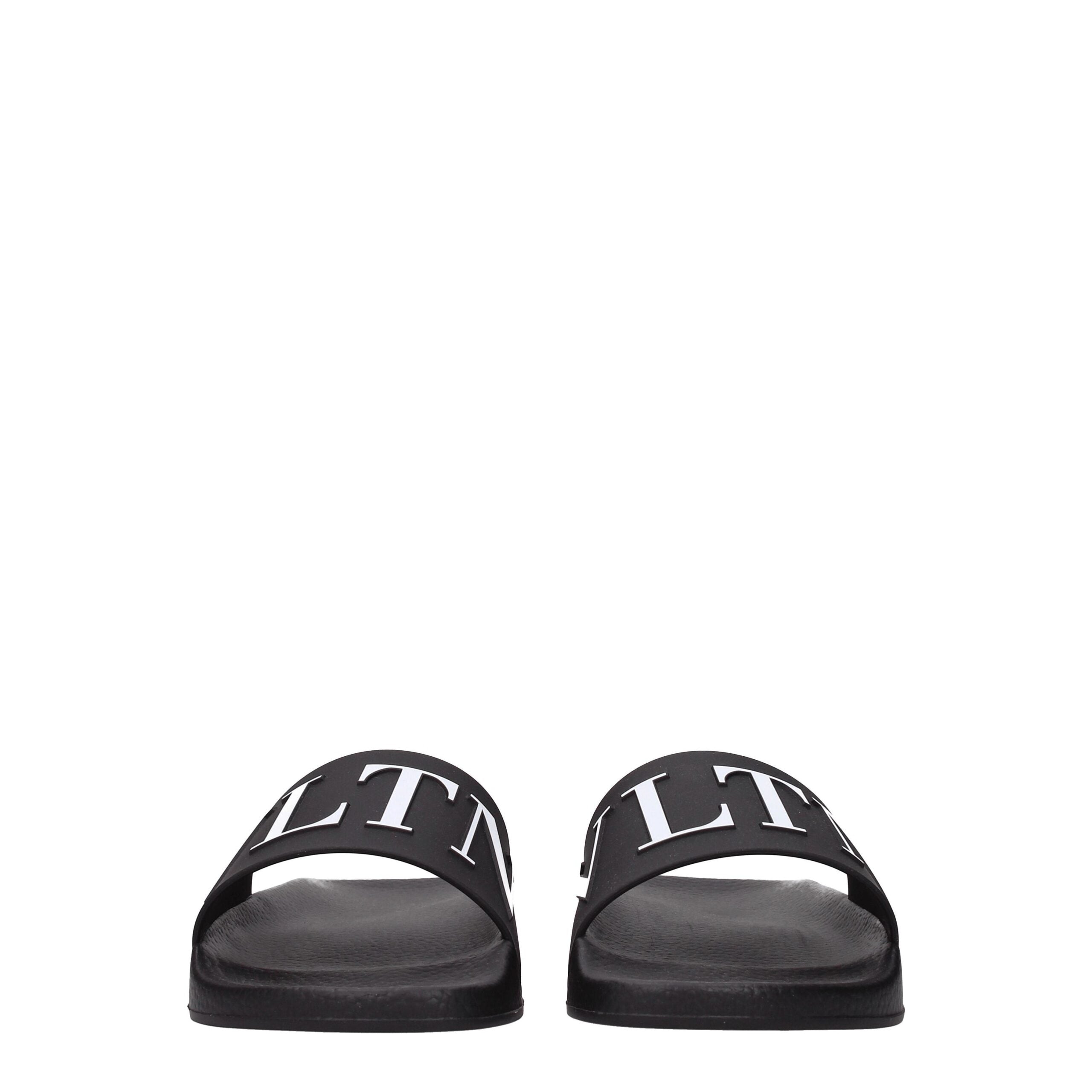 Valentino Garavani Zwarte Katoenen Pantoffels