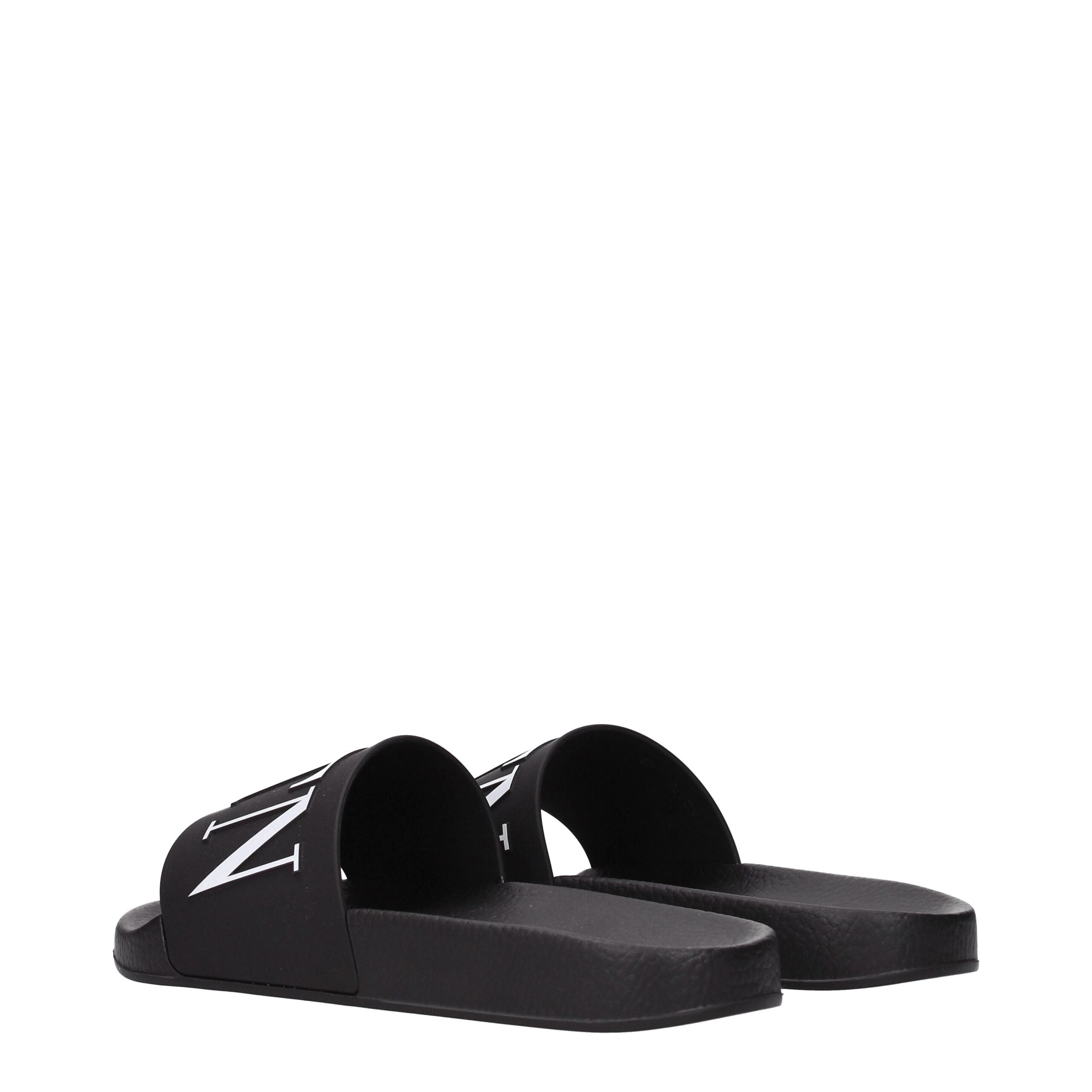 Valentino Garavani Zwarte Katoenen Pantoffels