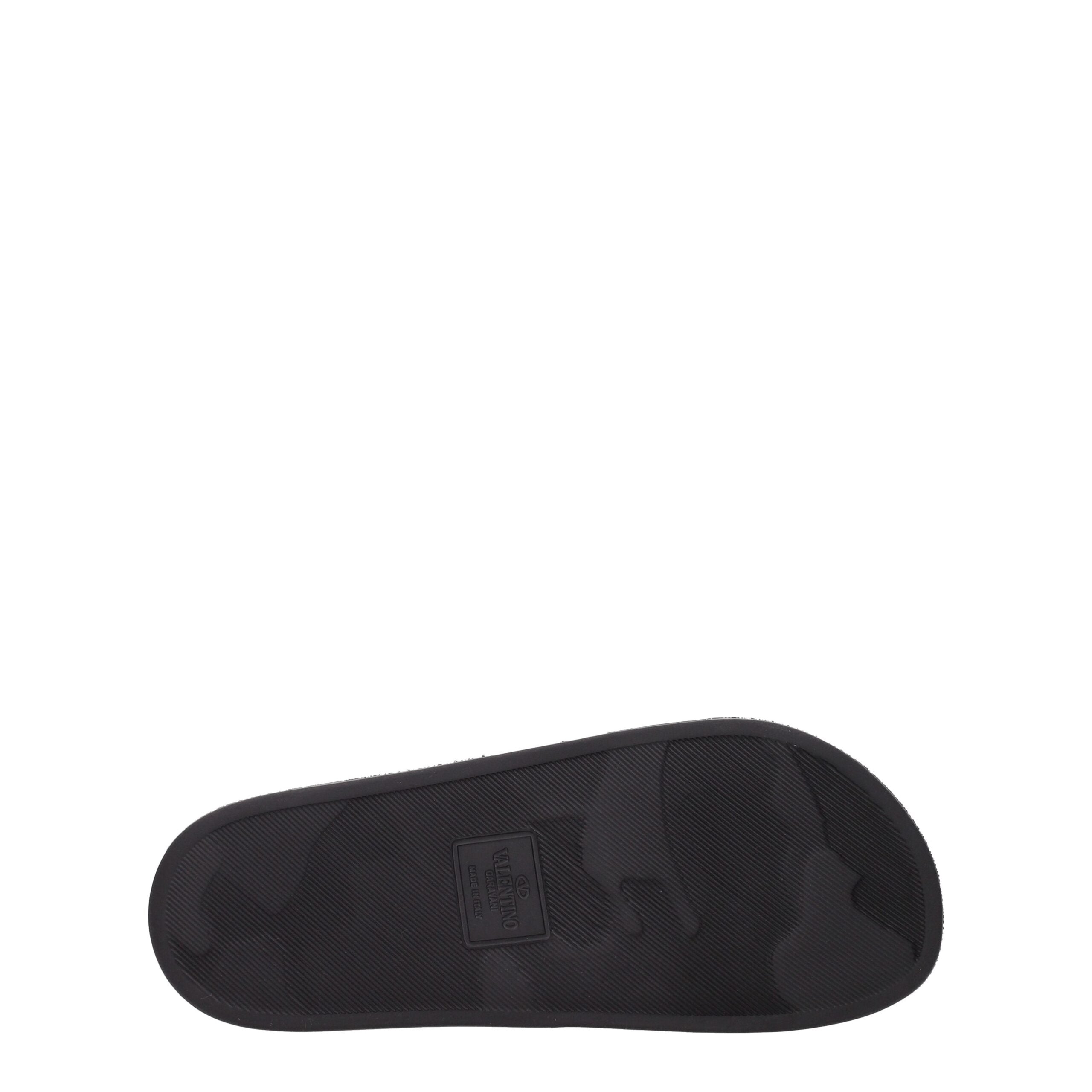 Valentino Garavani Zwarte Katoenen Pantoffels