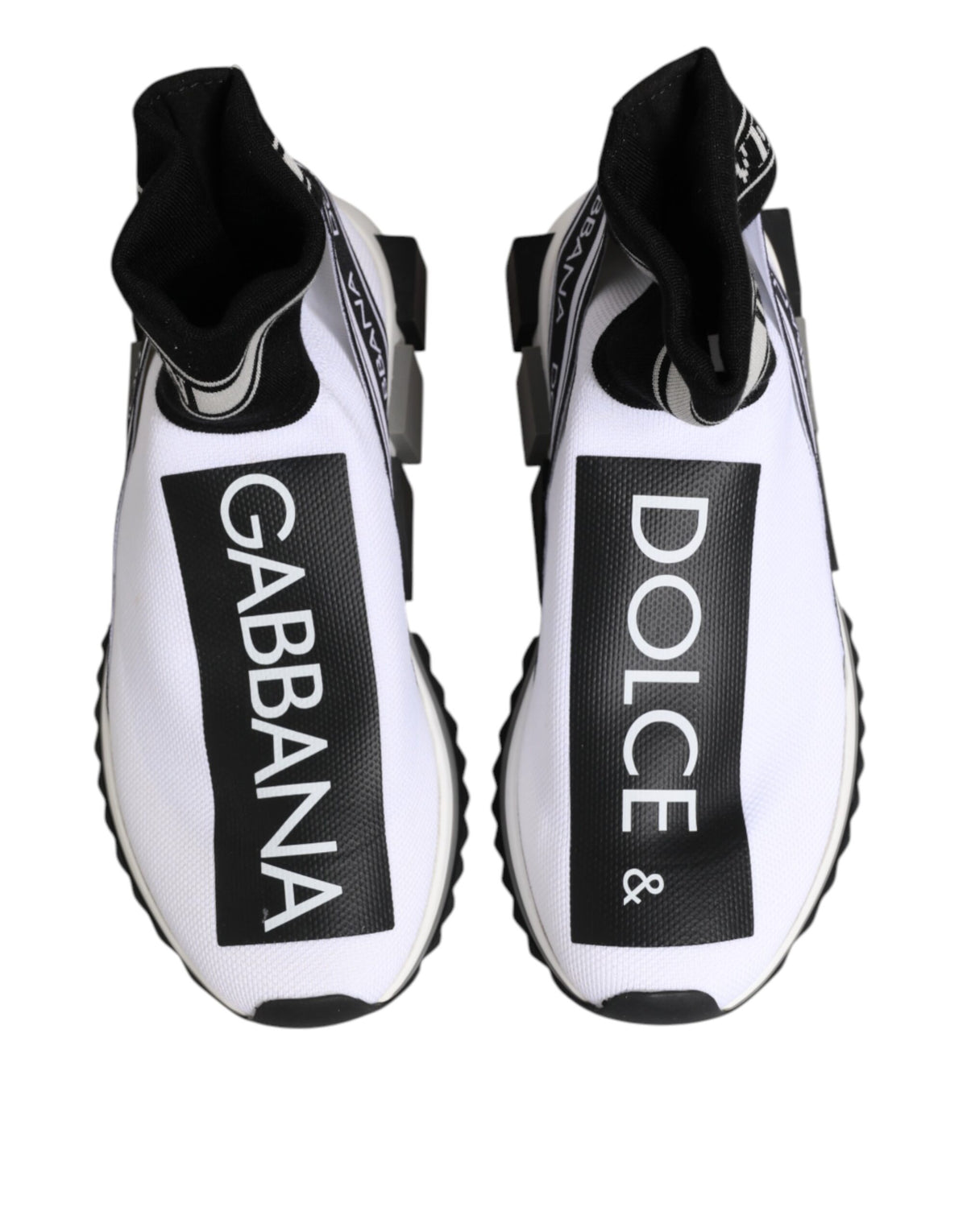 Dolce & Gabbana Wit Zwart Sorrento Sokken Sneakers Schoenen