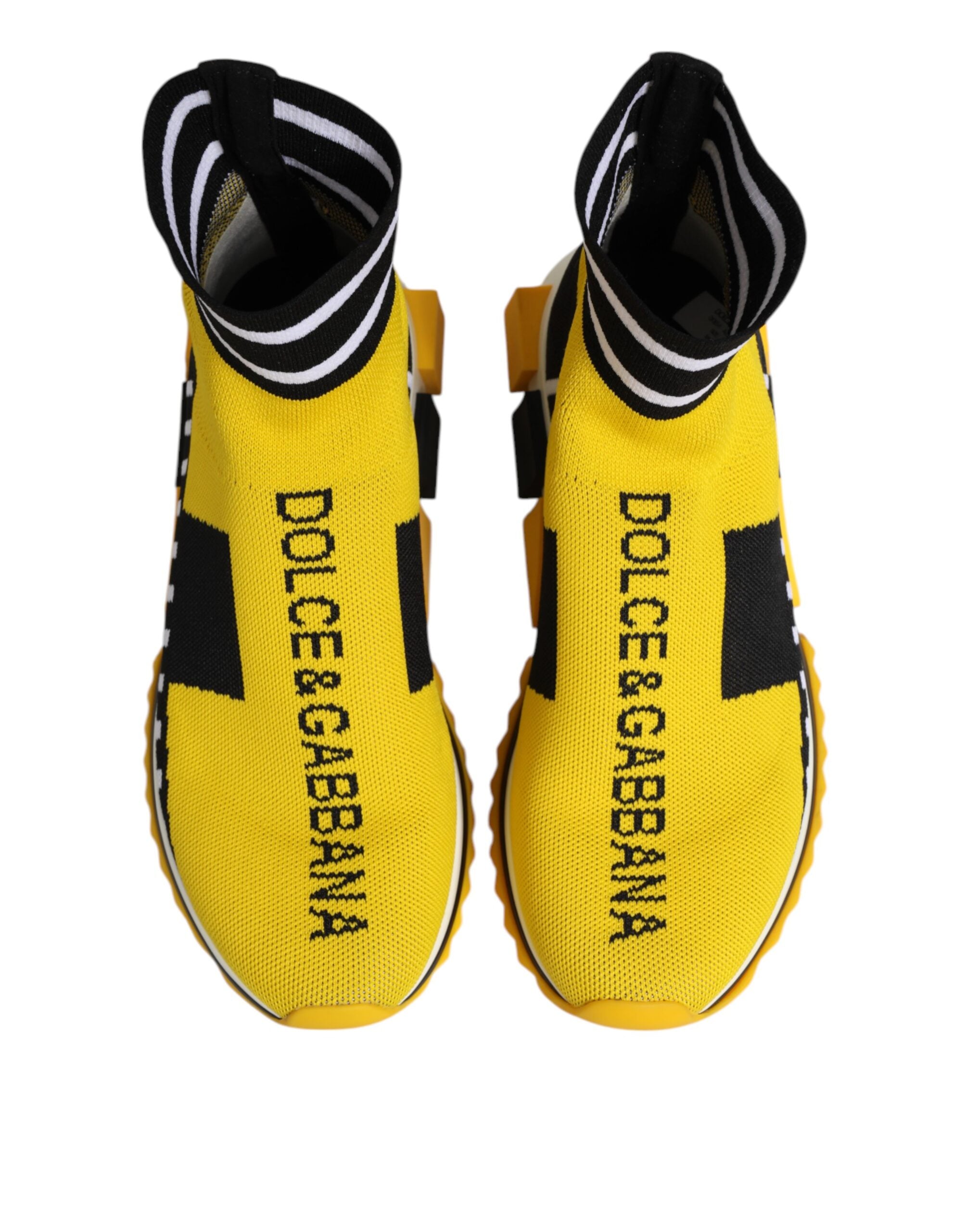 Dolce & Gabbana Geel Zwart Sorrento Socks Sneakers Schoenen