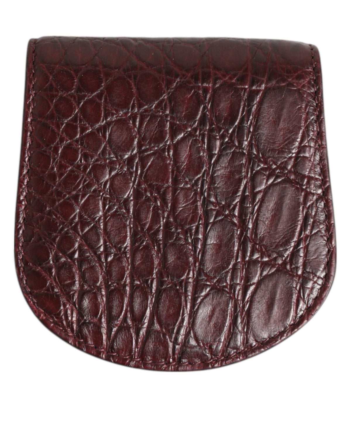 Dolce & Gabbana Bordeaux Exotische Huid Munt Condoometui Houder Zakportemonnee