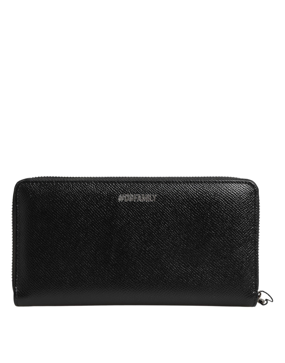Dolce & Gabbana Zwart Leren #DGFAMILY Lange Portemonnee met Rits voor Heren