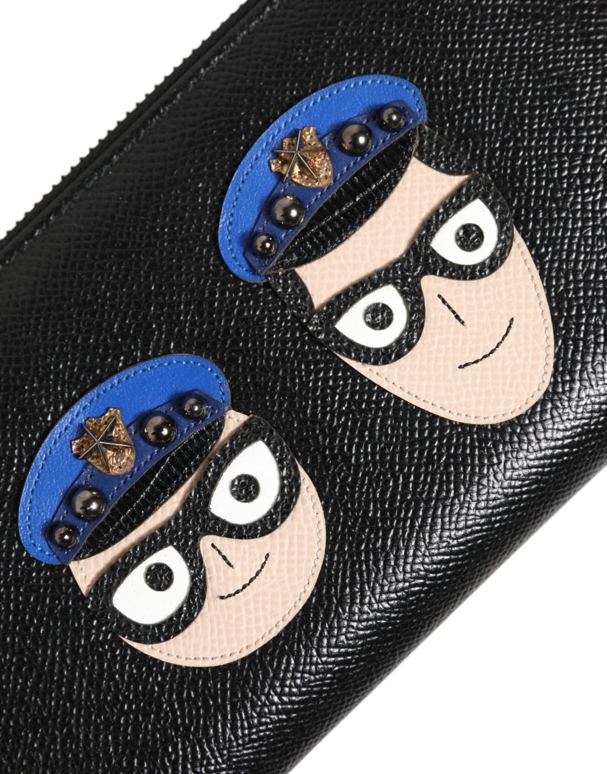 Dolce & Gabbana Zwart Leren #DGFAMILY Lange Portemonnee met Rits voor Heren