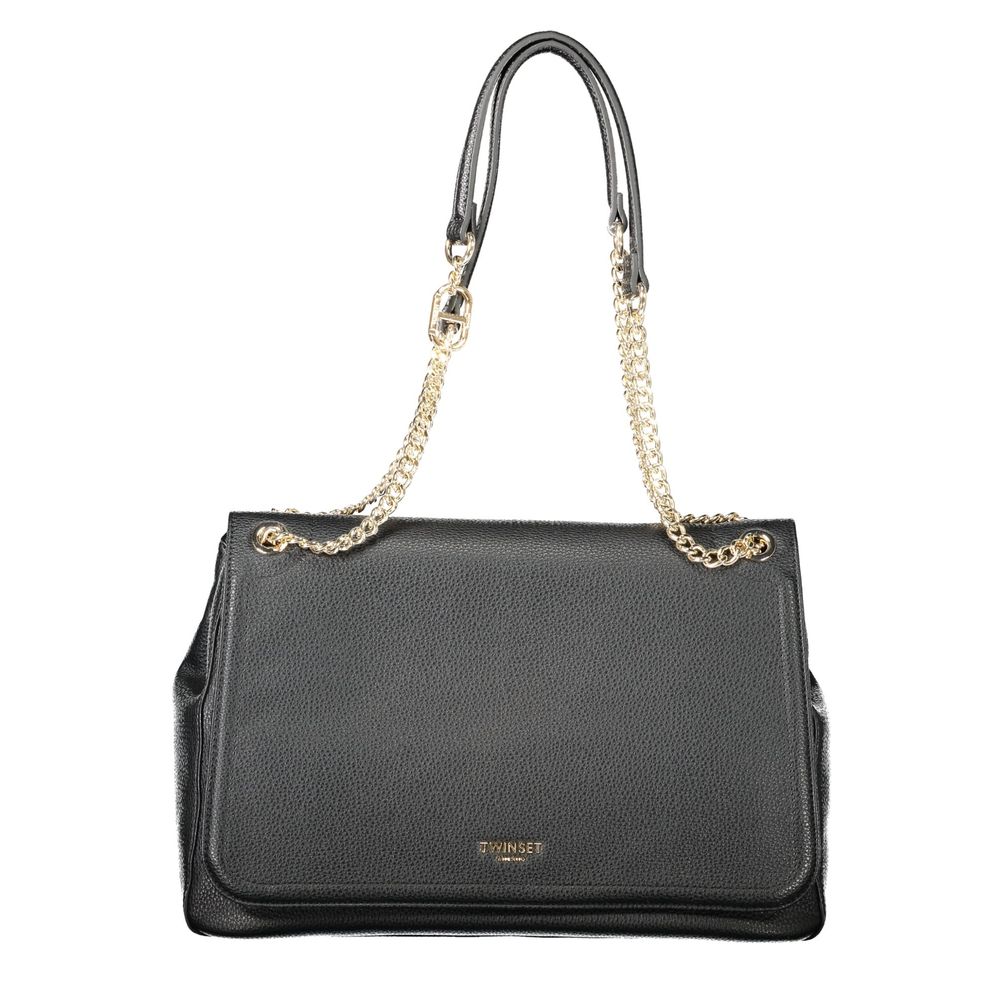 Twinset Black Polyurethane Women's Shoulder Bag