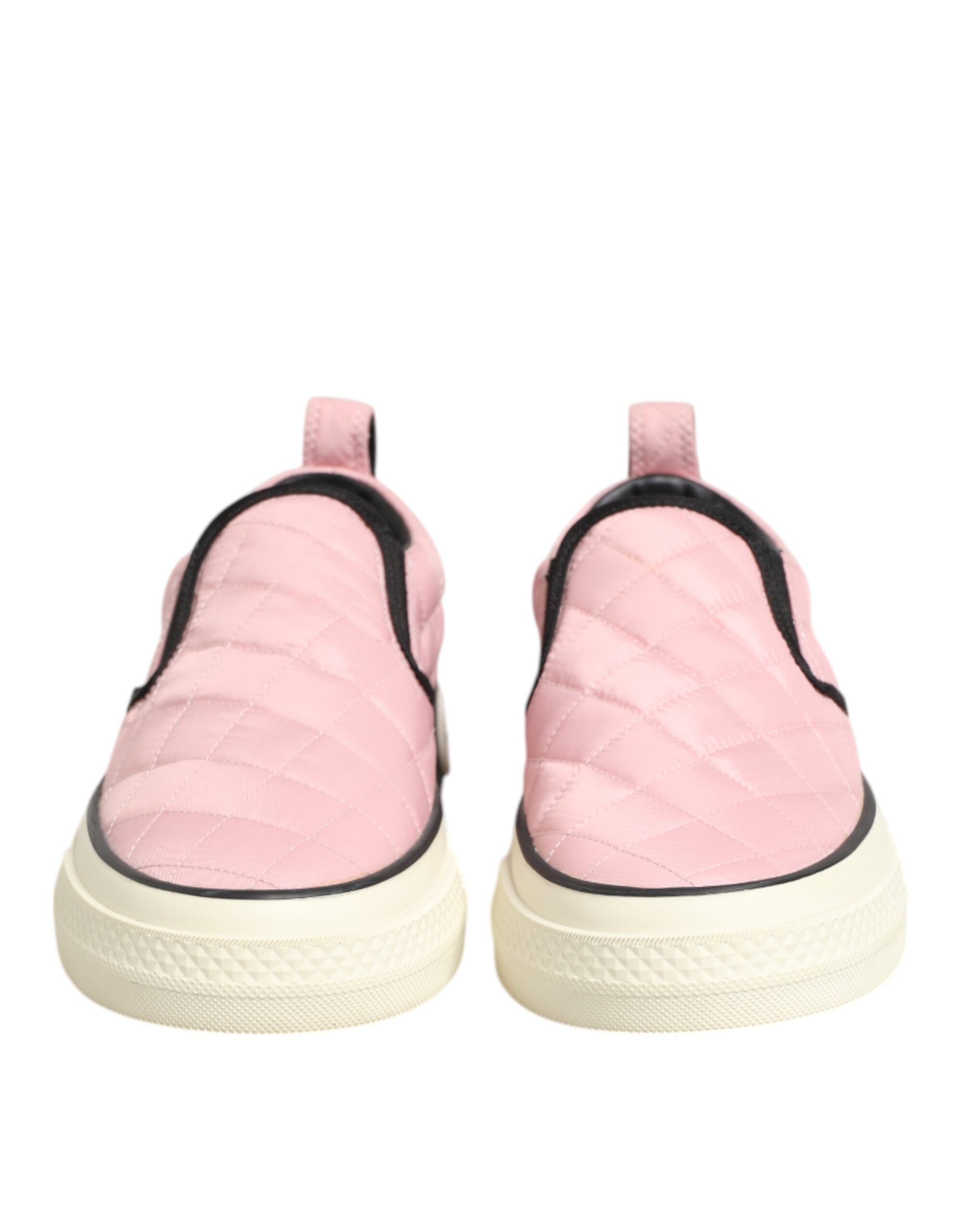 Dolce & Gabbana Roze Gewatteerde Nylon Slip-On Sneaker Schoenen