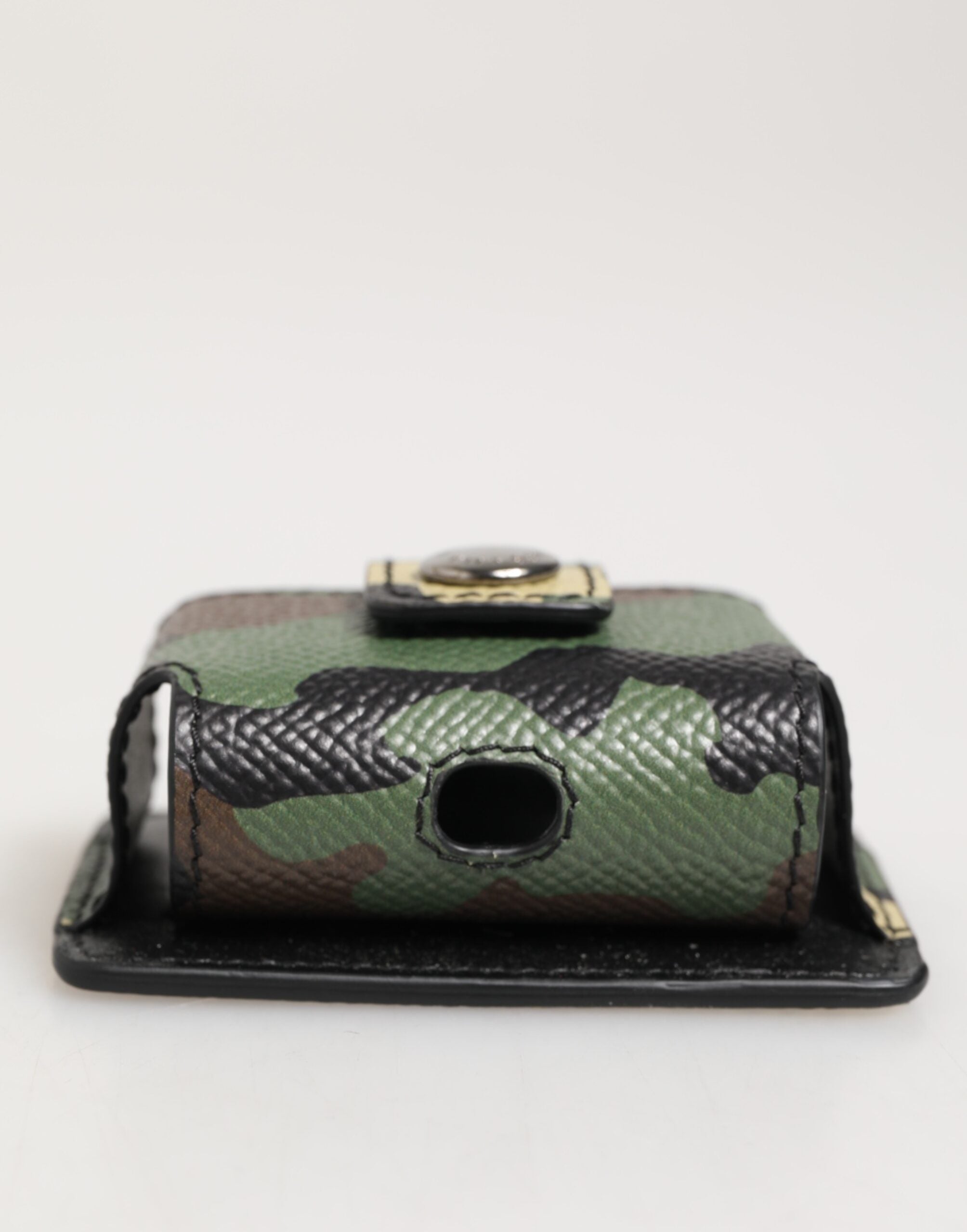 Dolce & Gabbana Meerkleurige Camouflage Leren Metalen Accessoire AirPods Hoesje