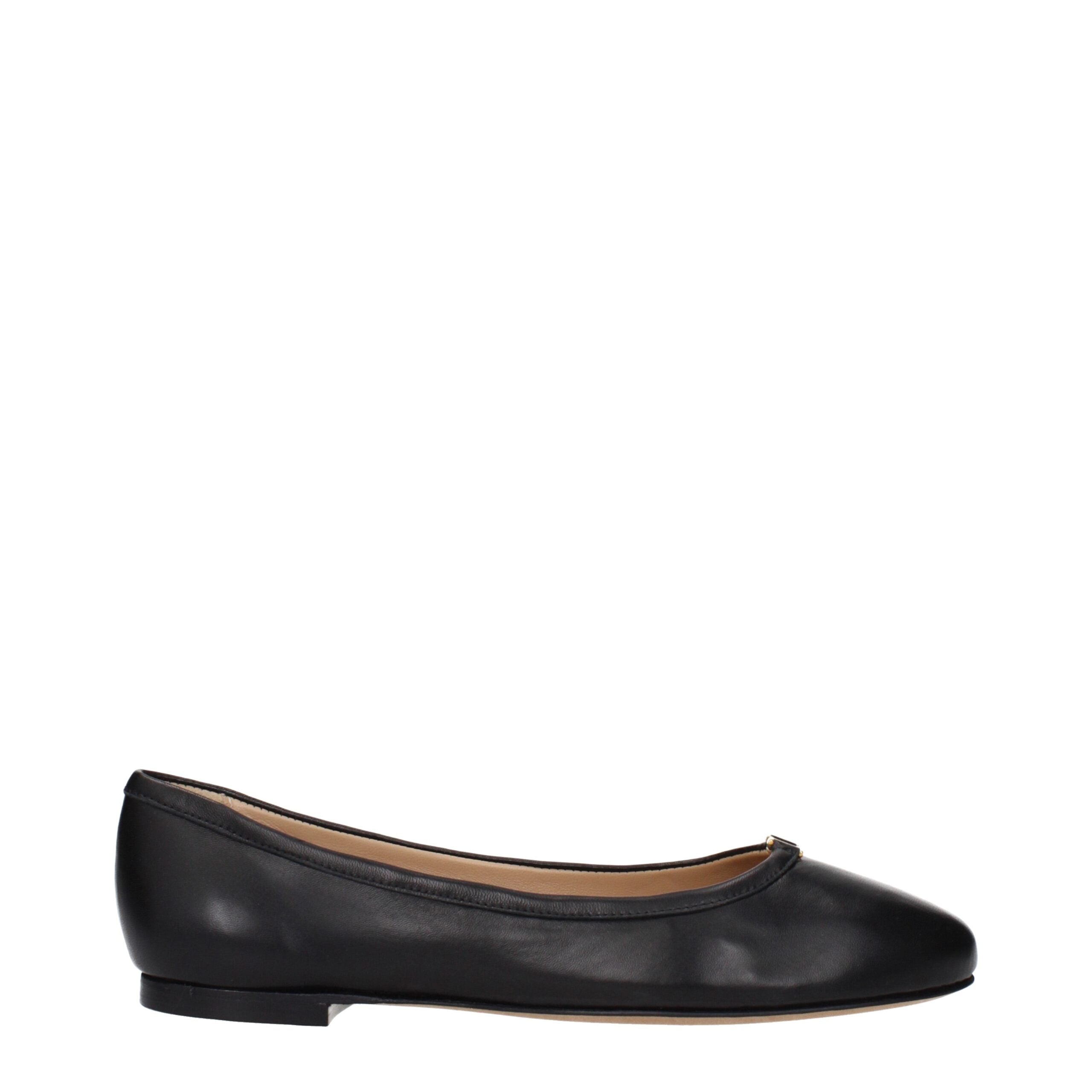 Chloe Black Leather Ballet Flats