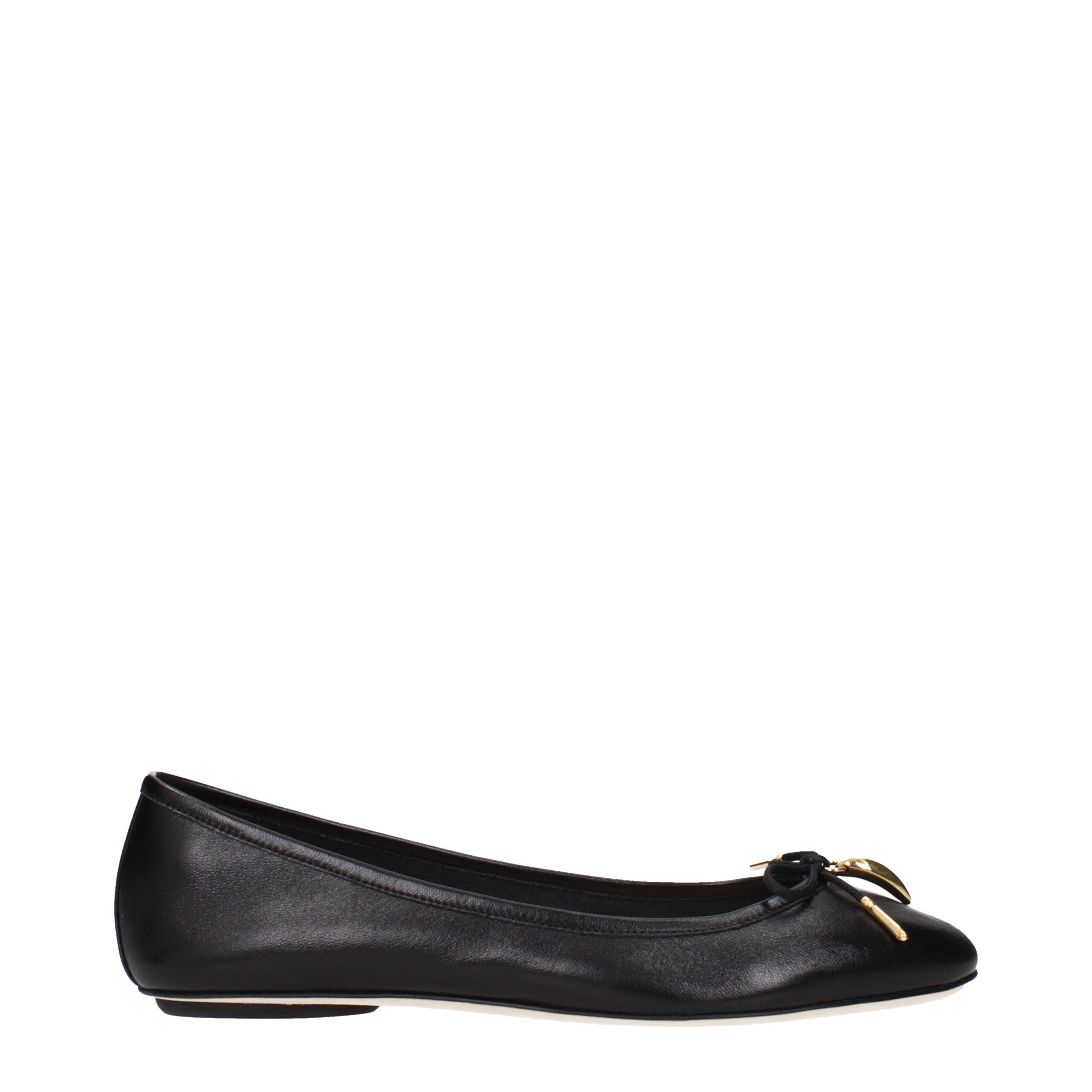 Chloe Black Leather Ballet Flats