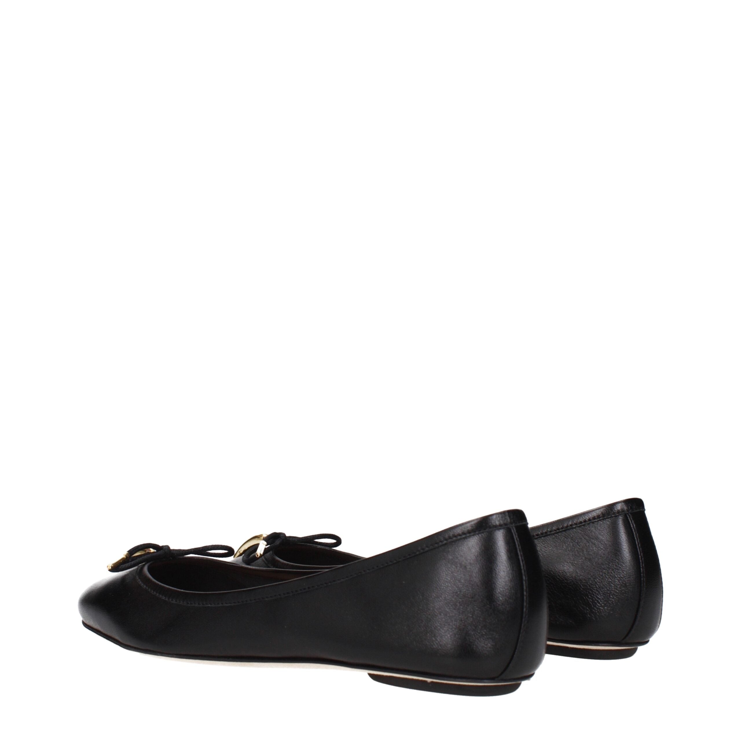 Chloe Black Leather Ballet Flats