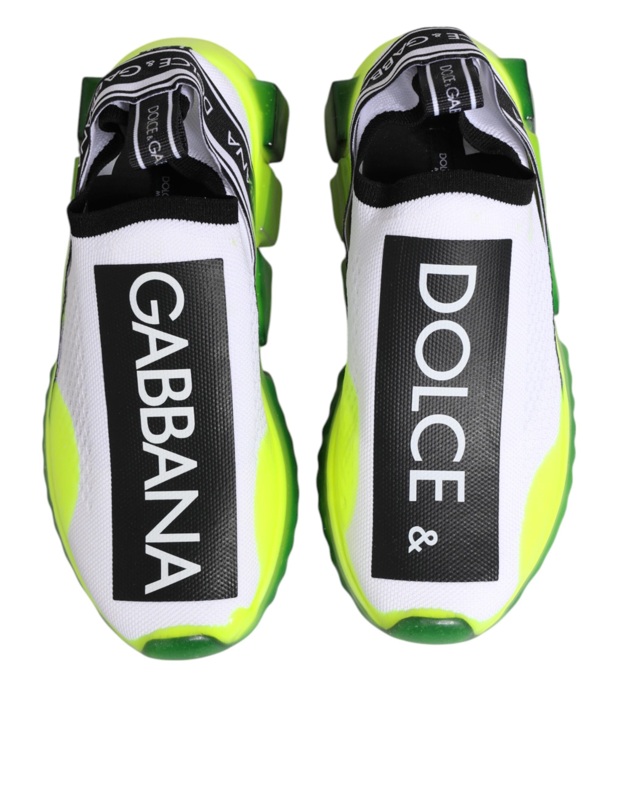 Dolce & Gabbana Zwart Witte Instap Sneakers Sorrento